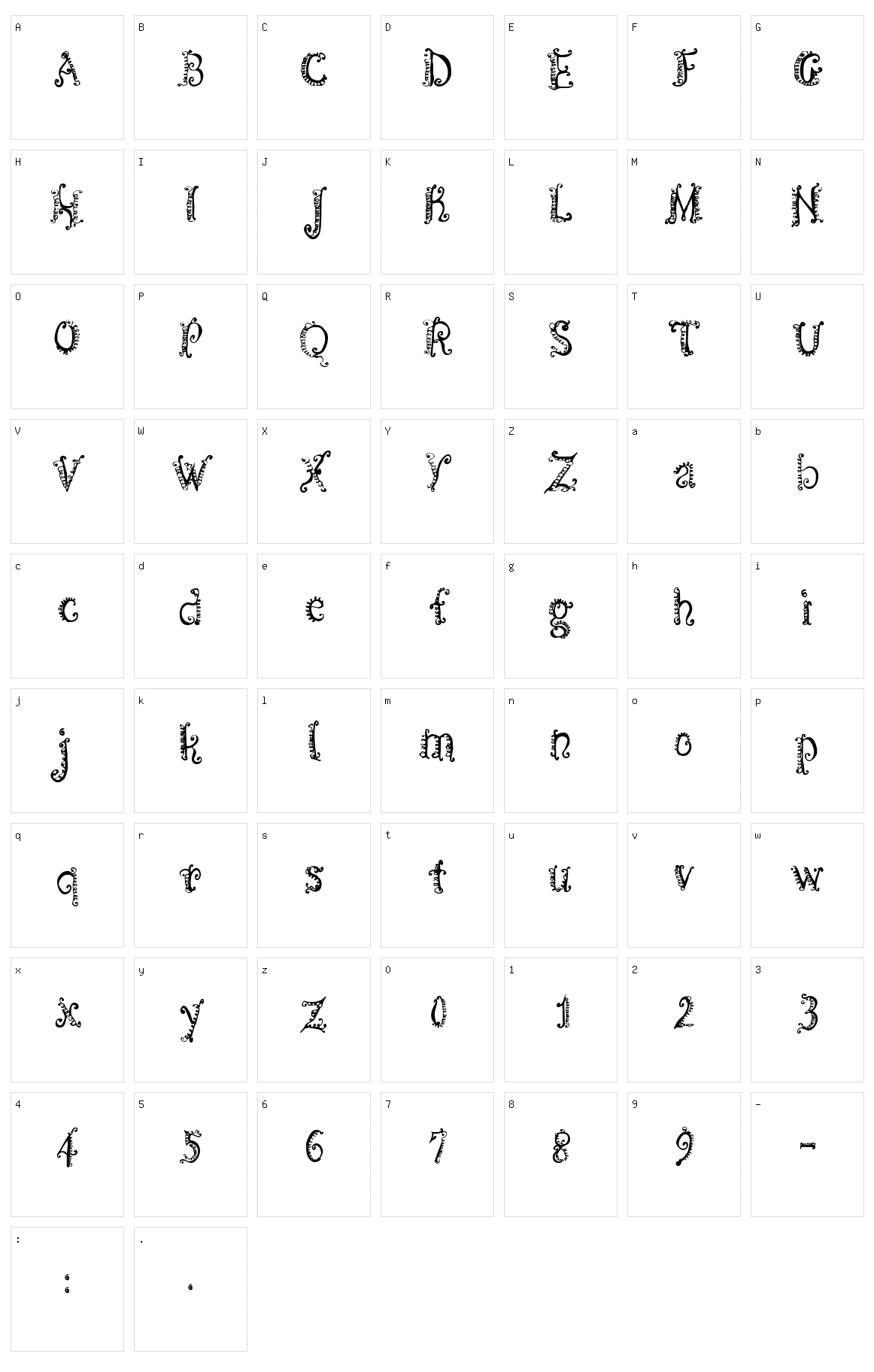 CF Spirality Character Set