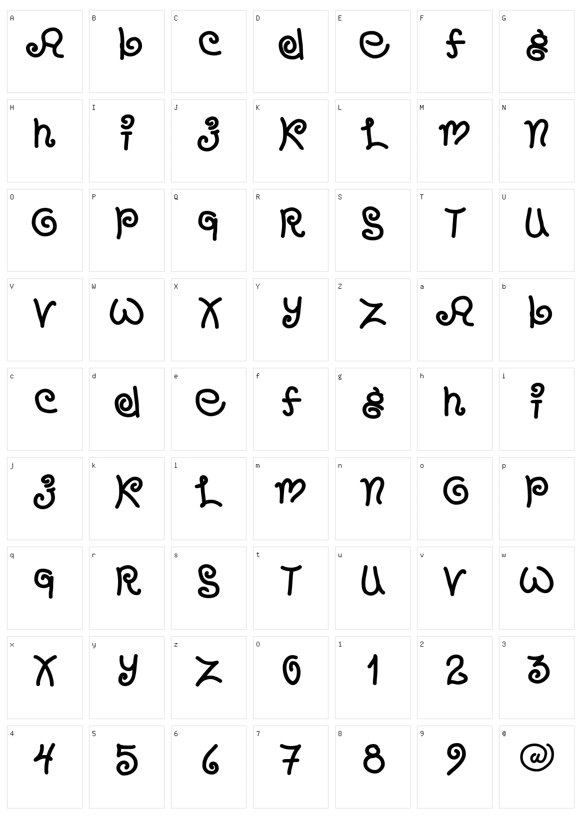 Chango Marango Character Set