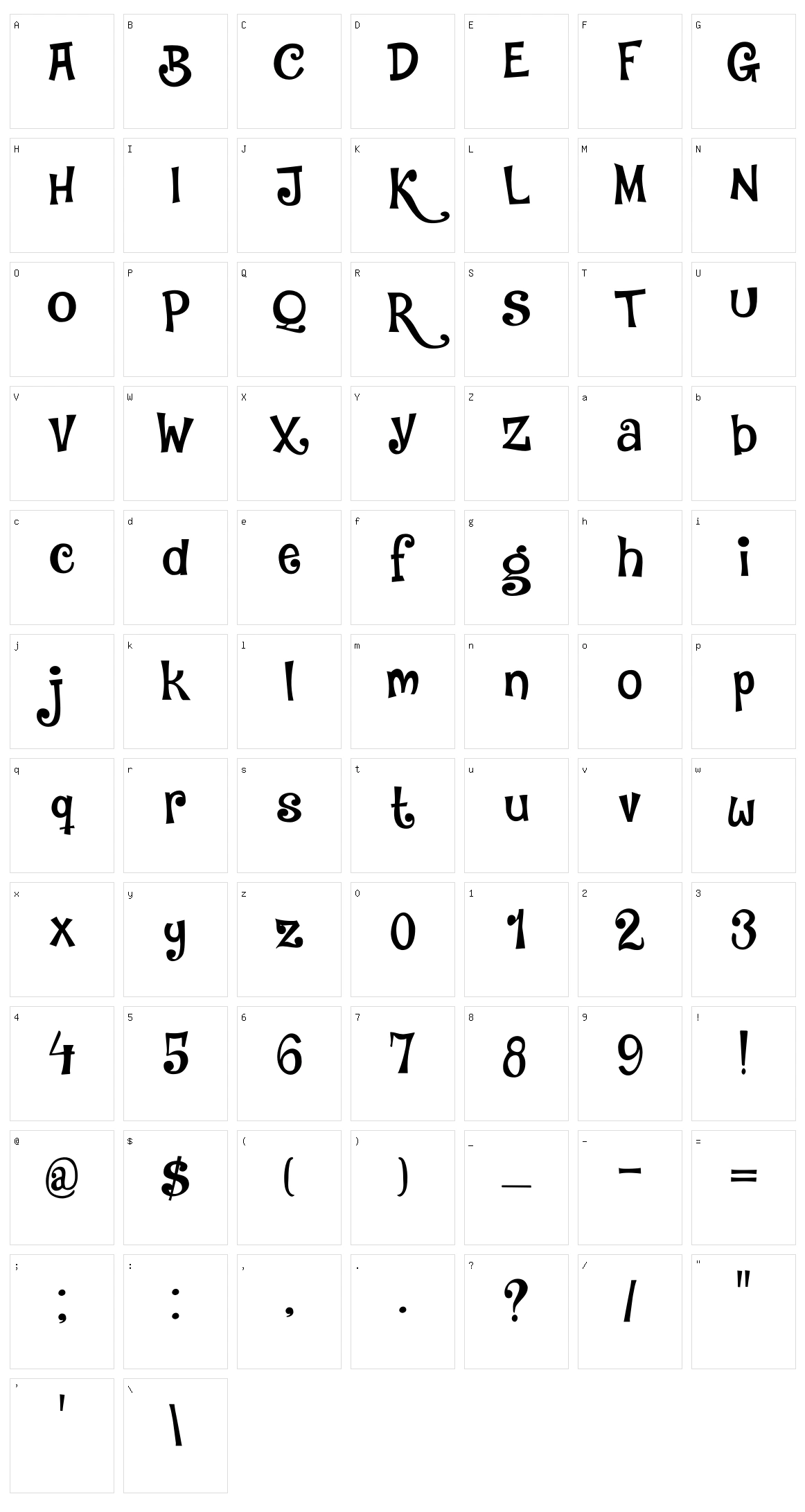 DK Jambo Character Set