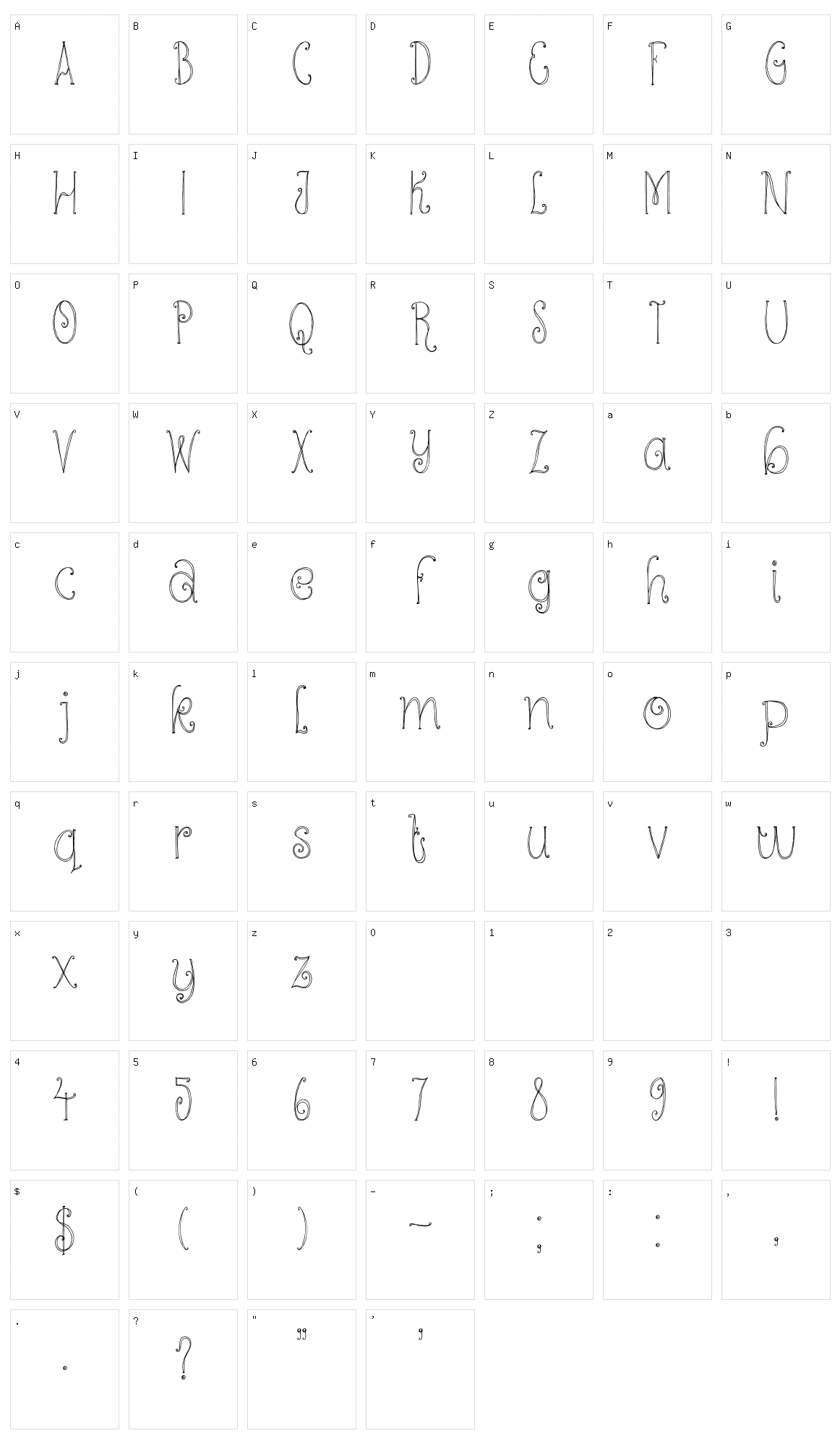 DK Kundalini Character Set