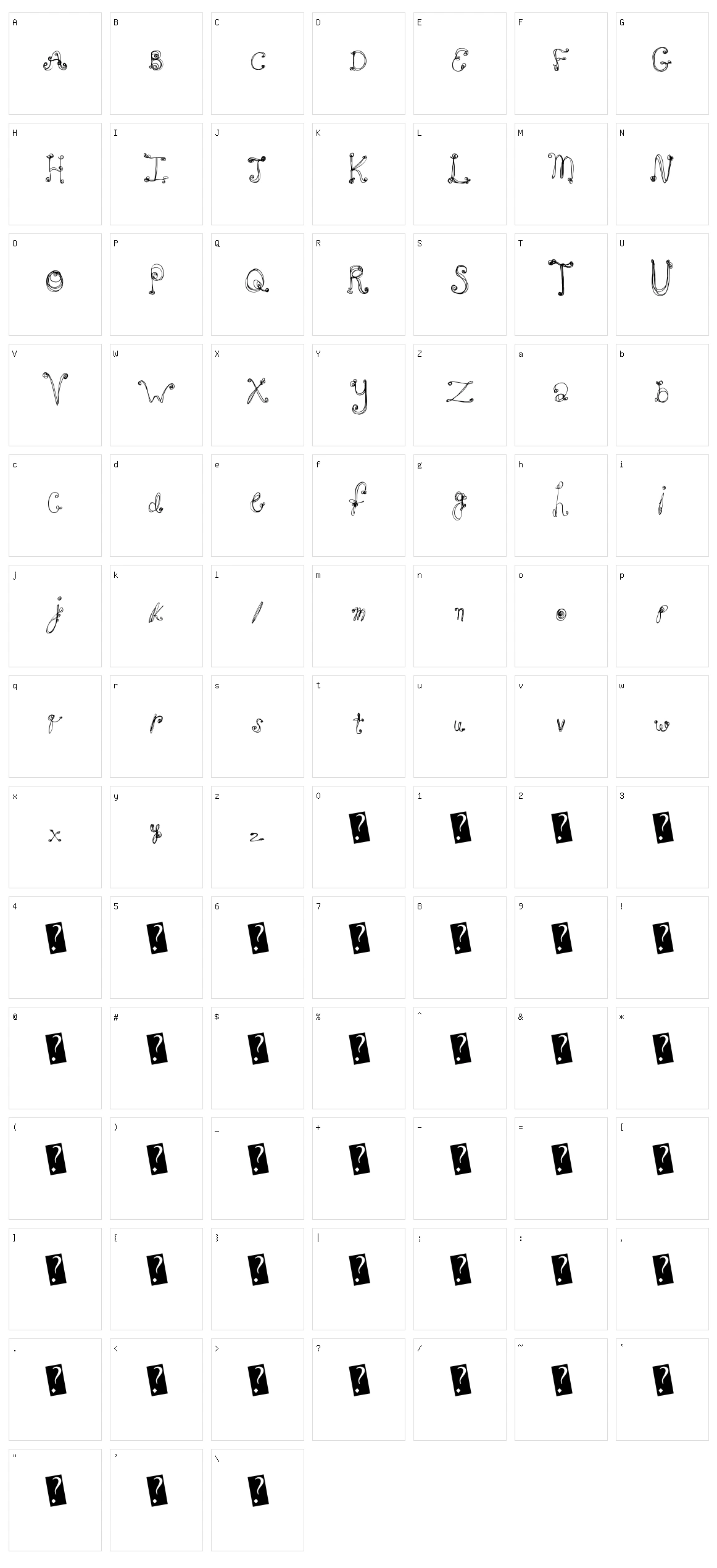French Sugar Character Set