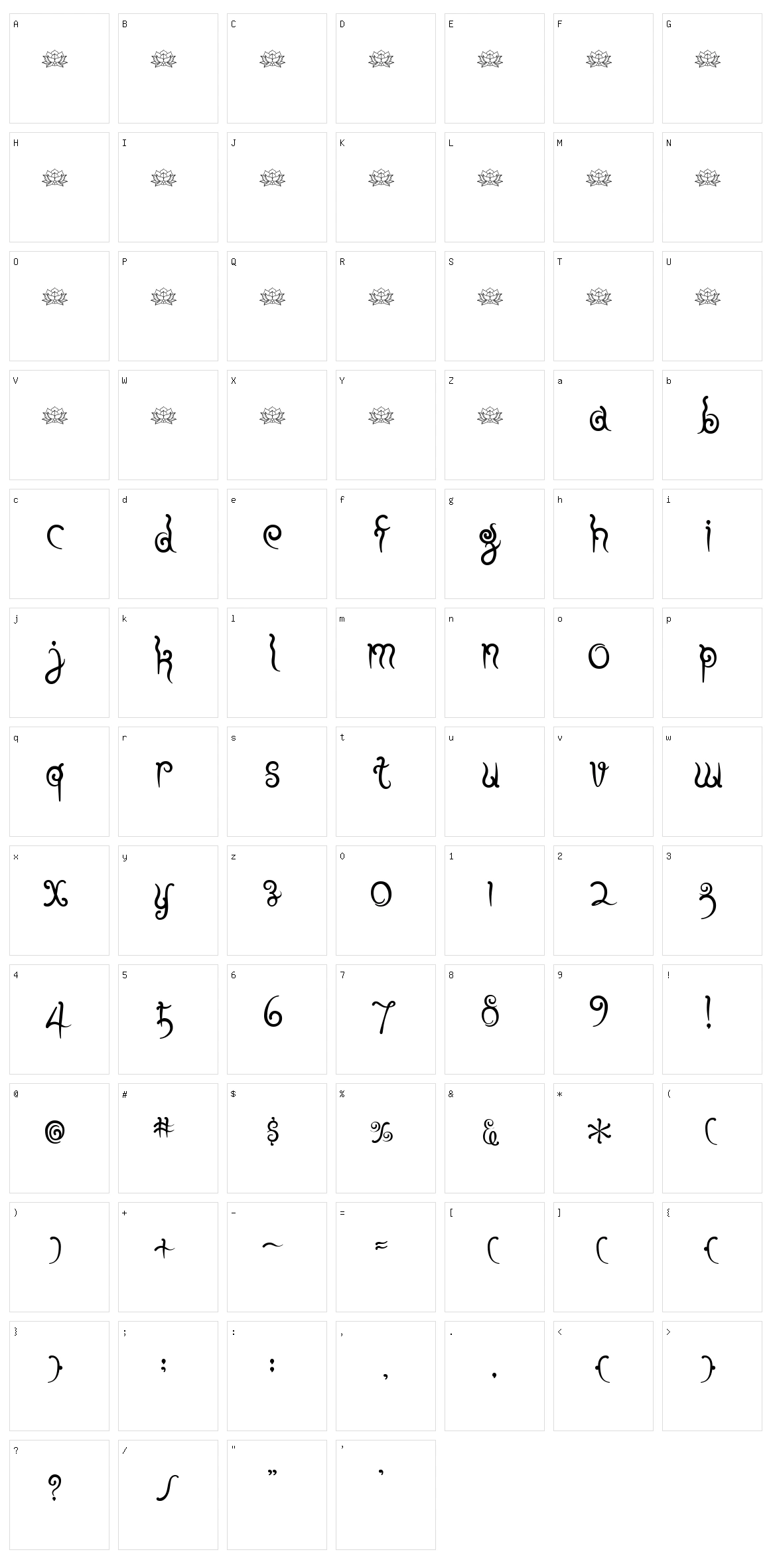 Fuu Character Set