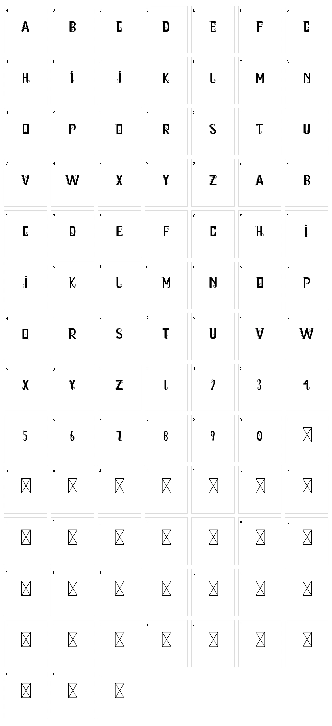 Heart Display Character Set