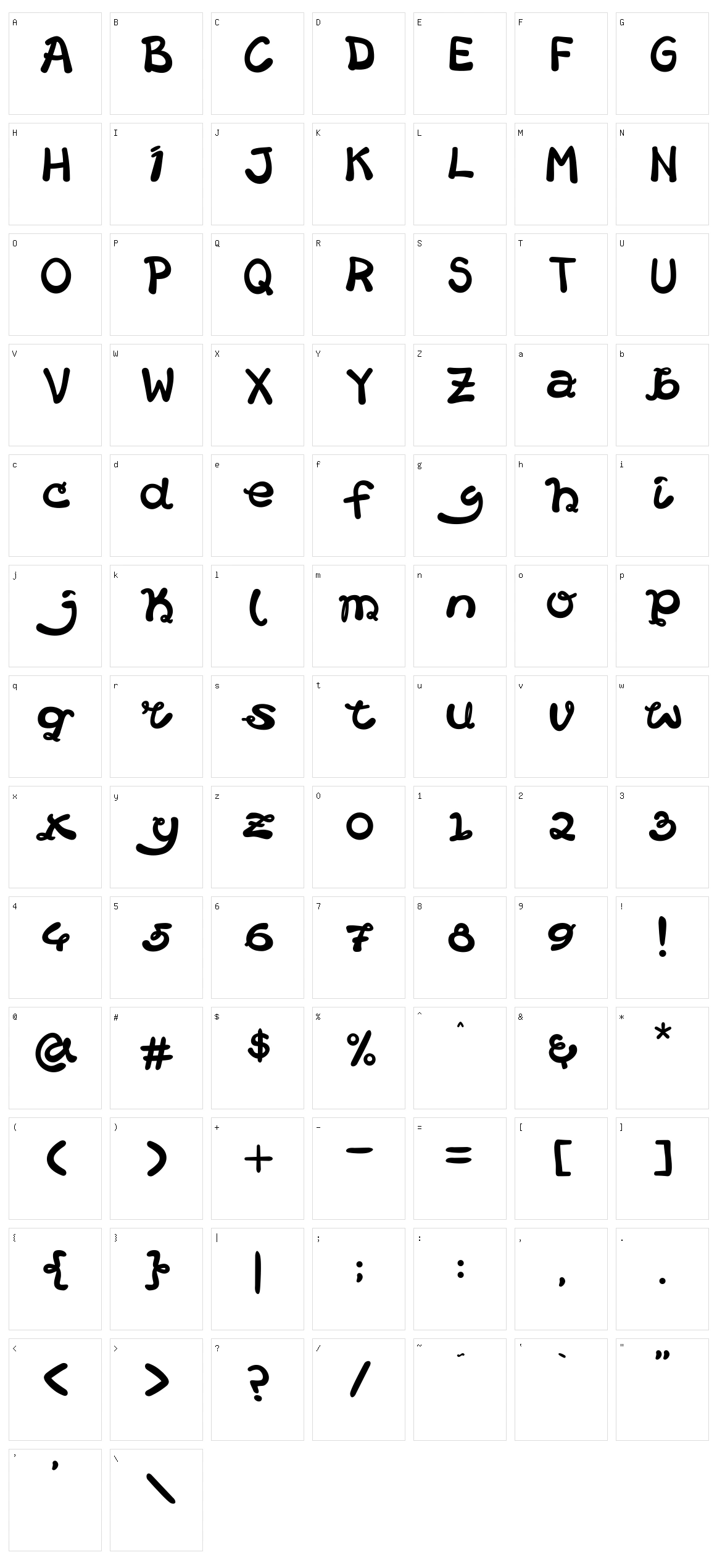 HelloCat Round Character Set