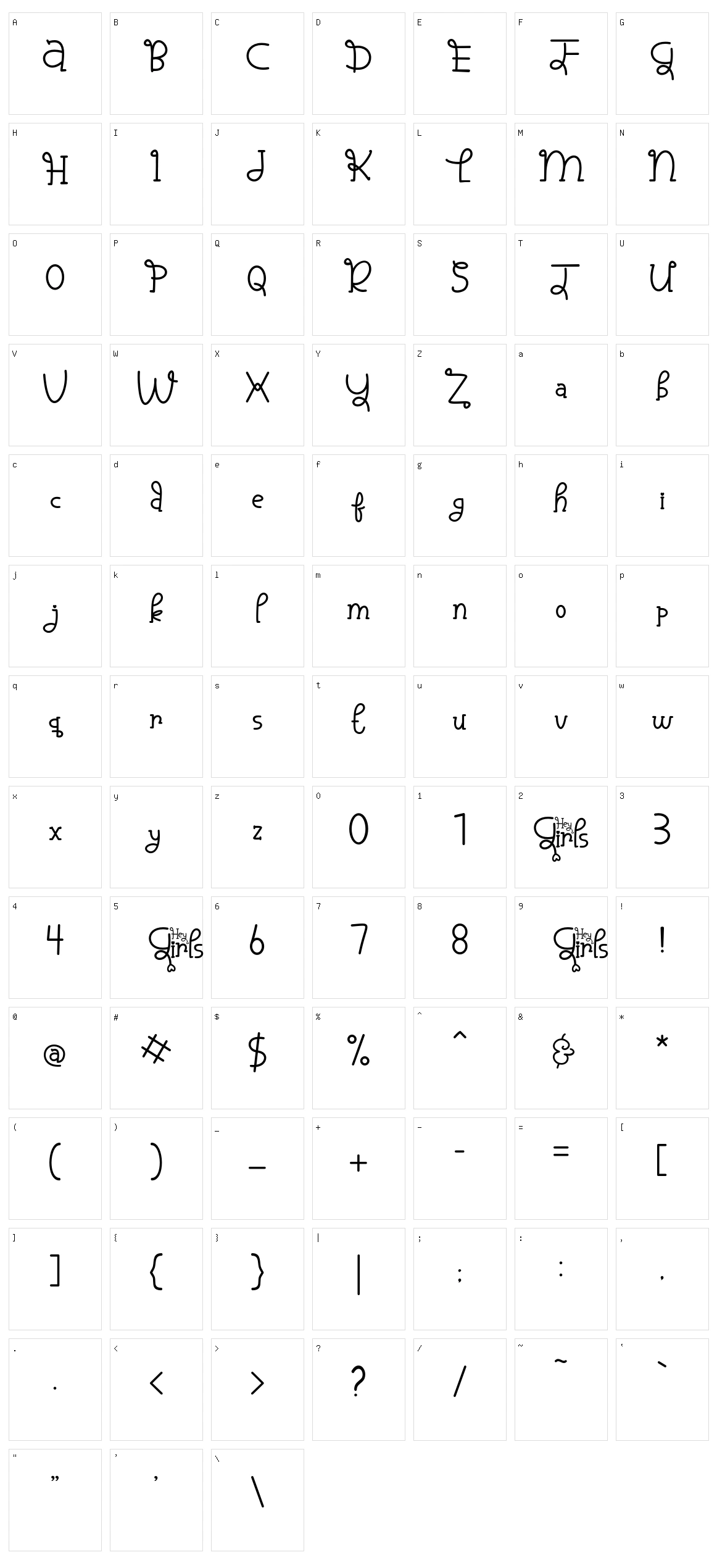Hey Girls Character Set