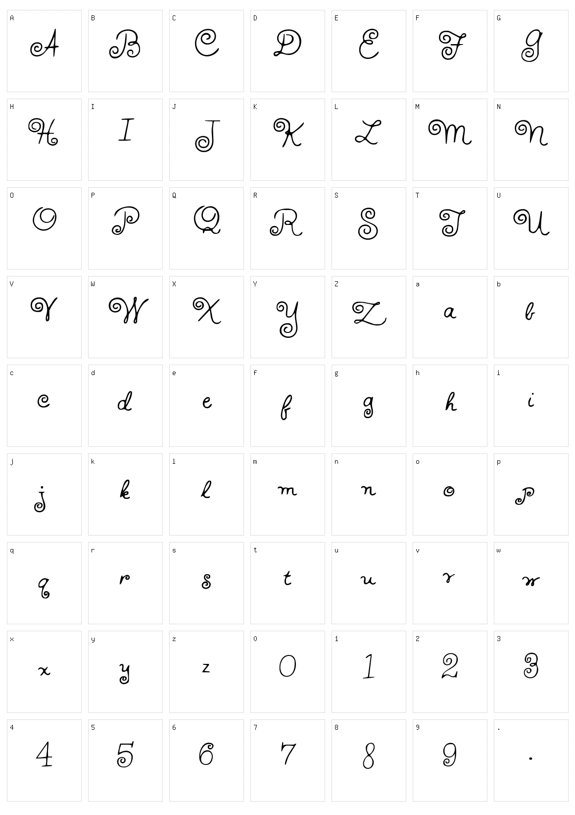 HFF Whirly Whorl Character Set
