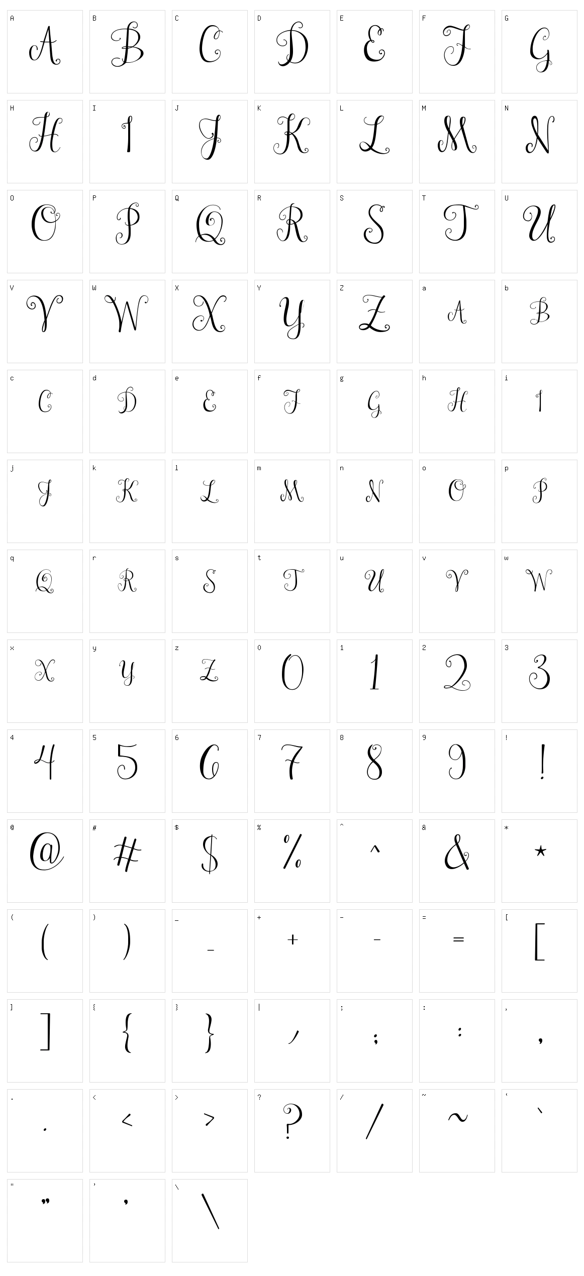 Janda Stylish Monogram Character Set