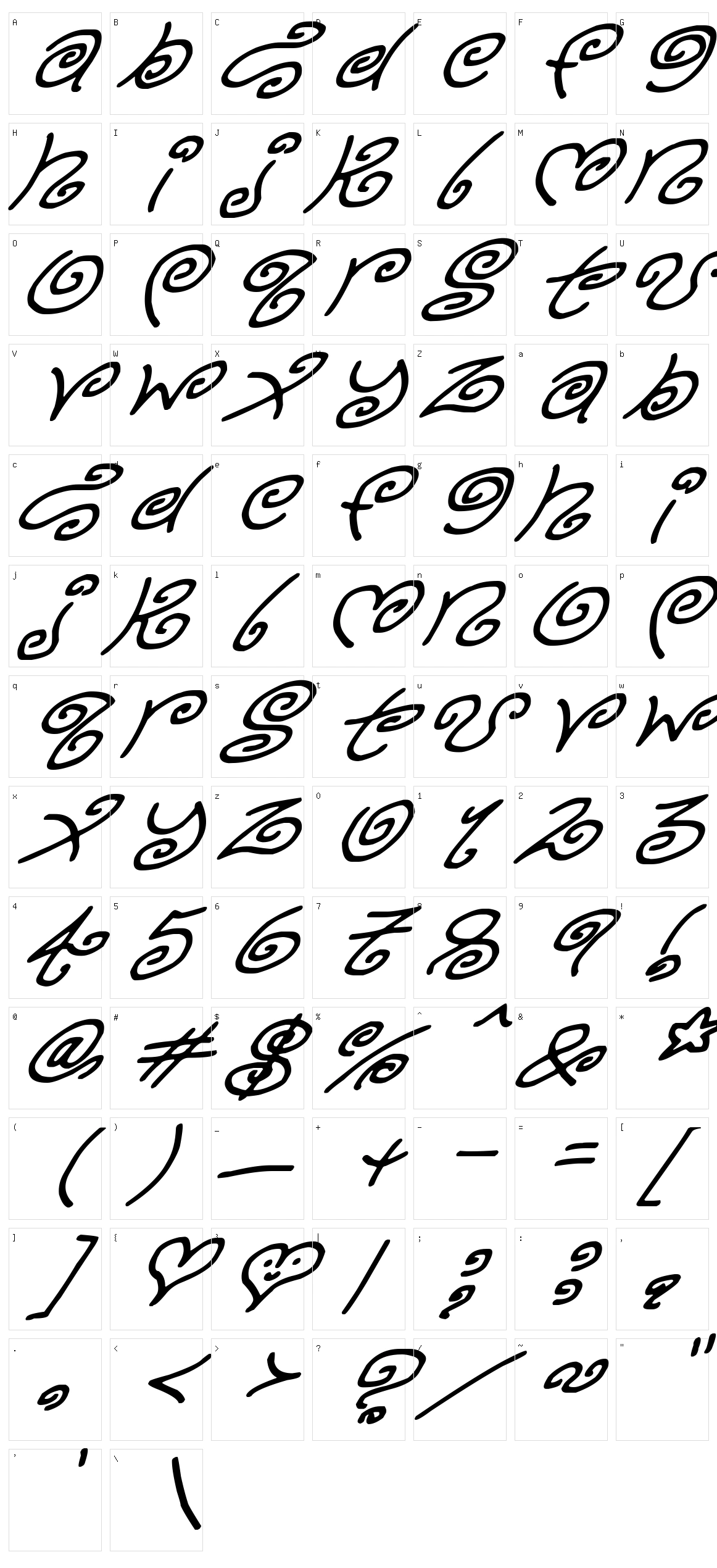 Kurly Kyoots Character Set