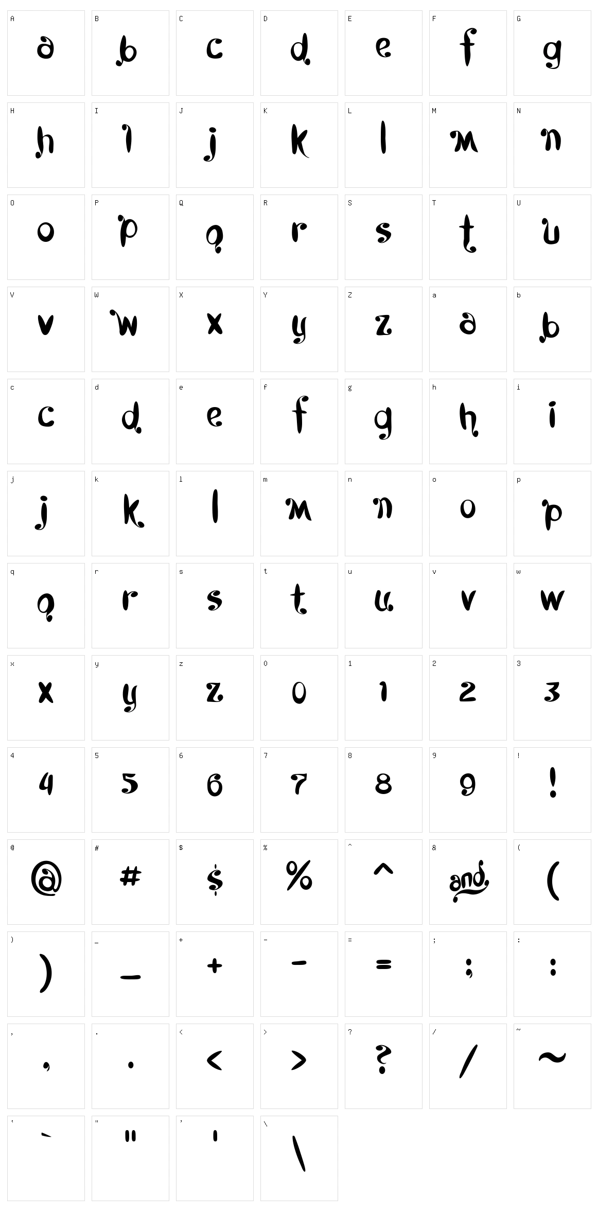 Kyboshed Character Set
