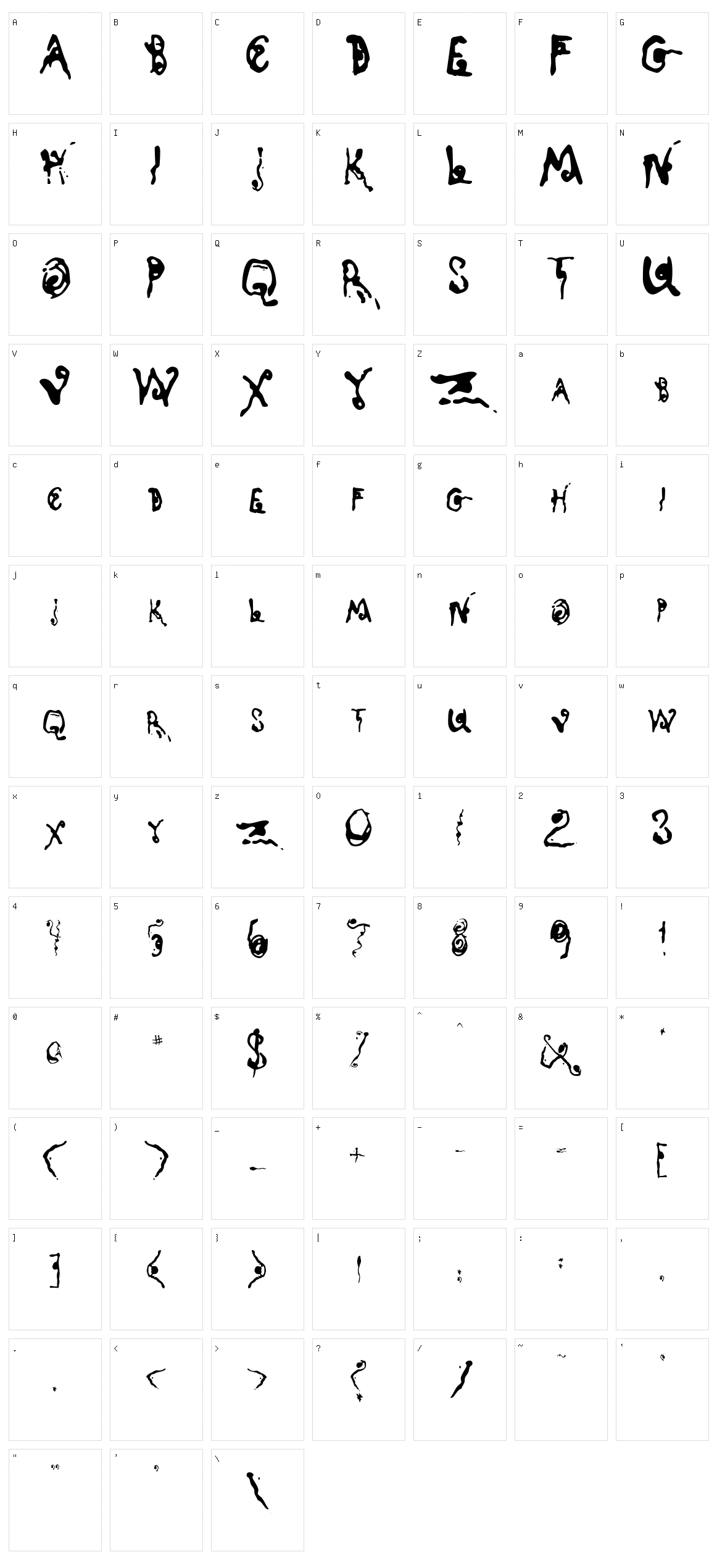 Kyoto Song Character Set