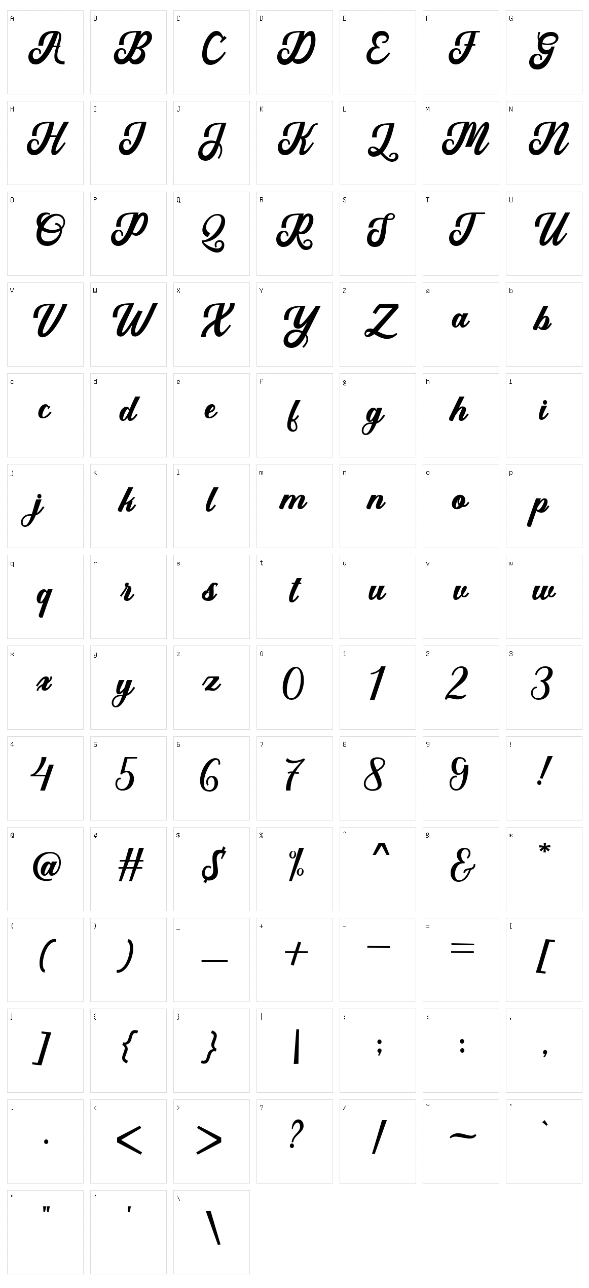 Austine Character Set