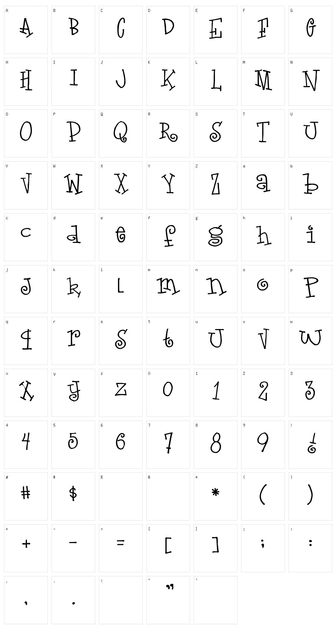 Love Letters Character Set