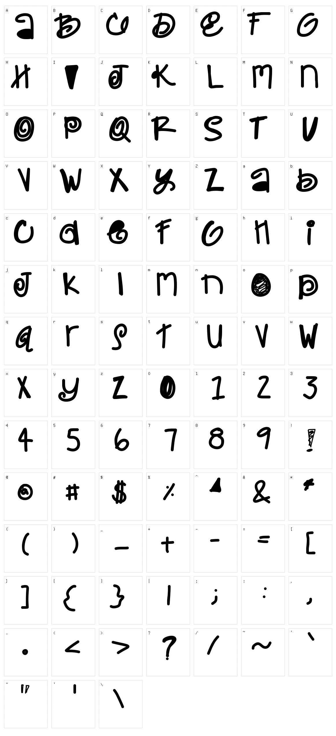 Maulie Character Set
