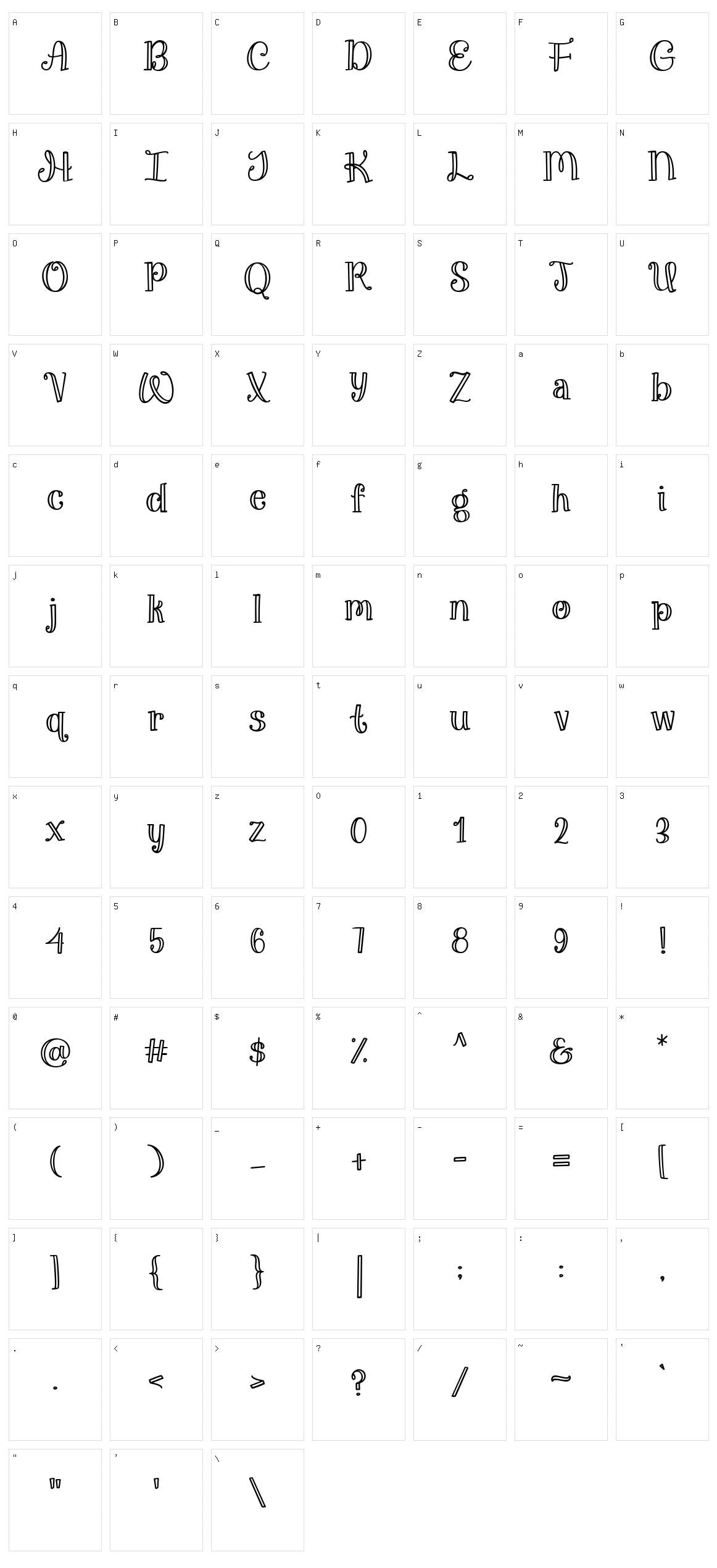 Muirgen Character Set