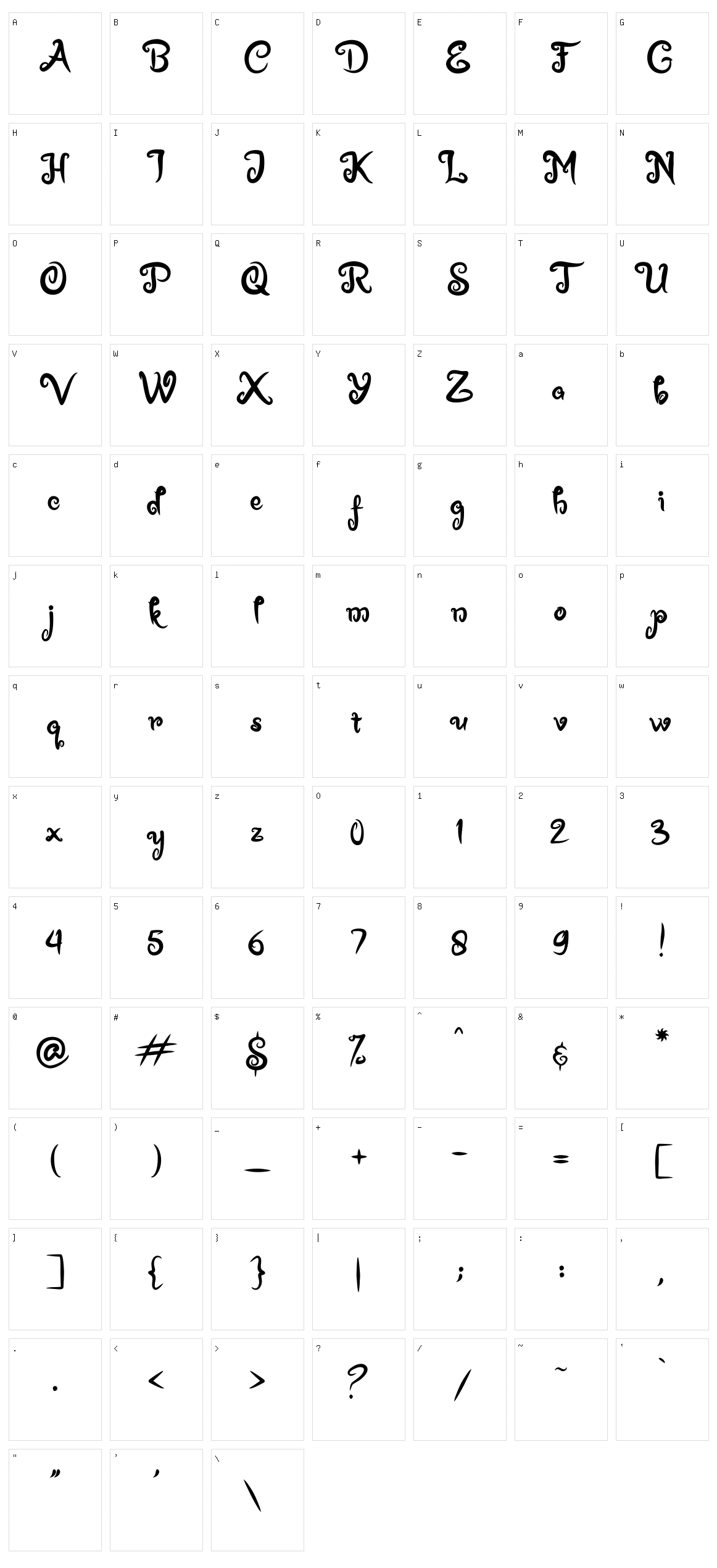 Mustoffa Character Set