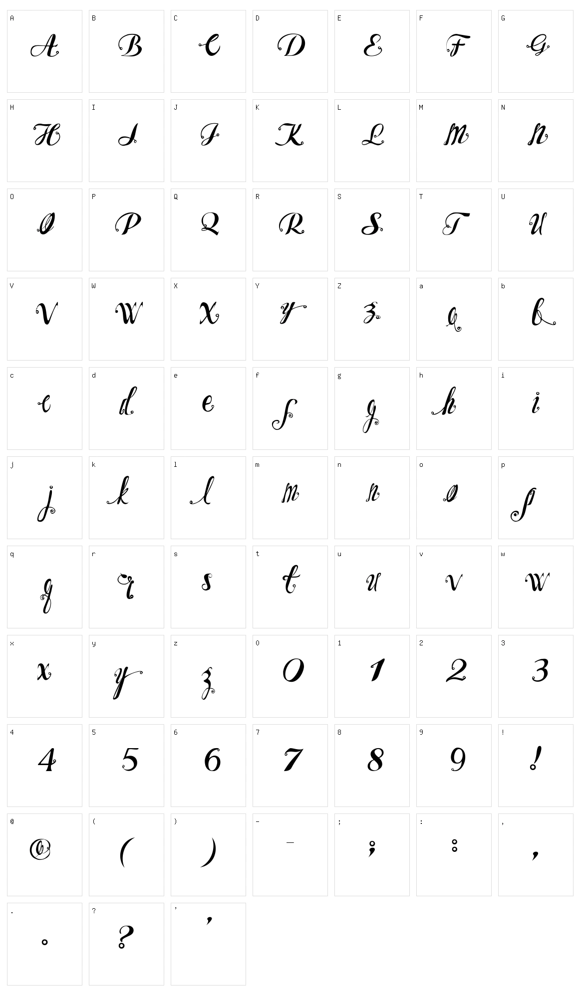 OZH Character Set