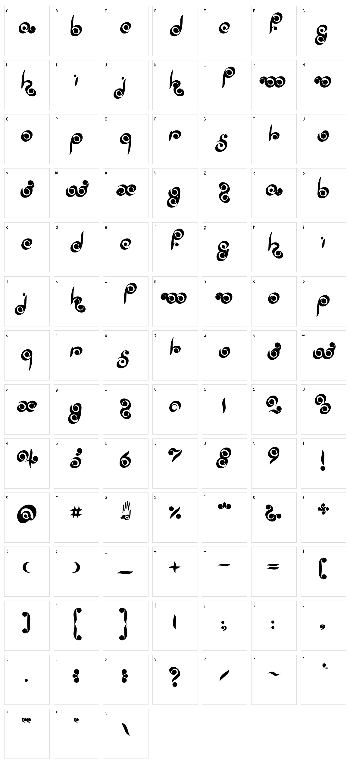 Palm of Buddha Character Set