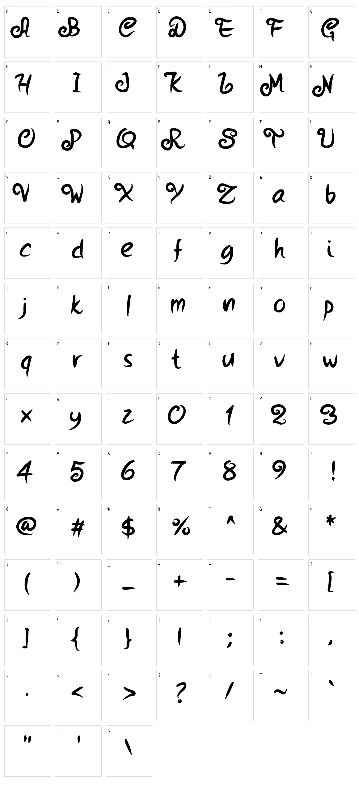 PW Strokes Character Set