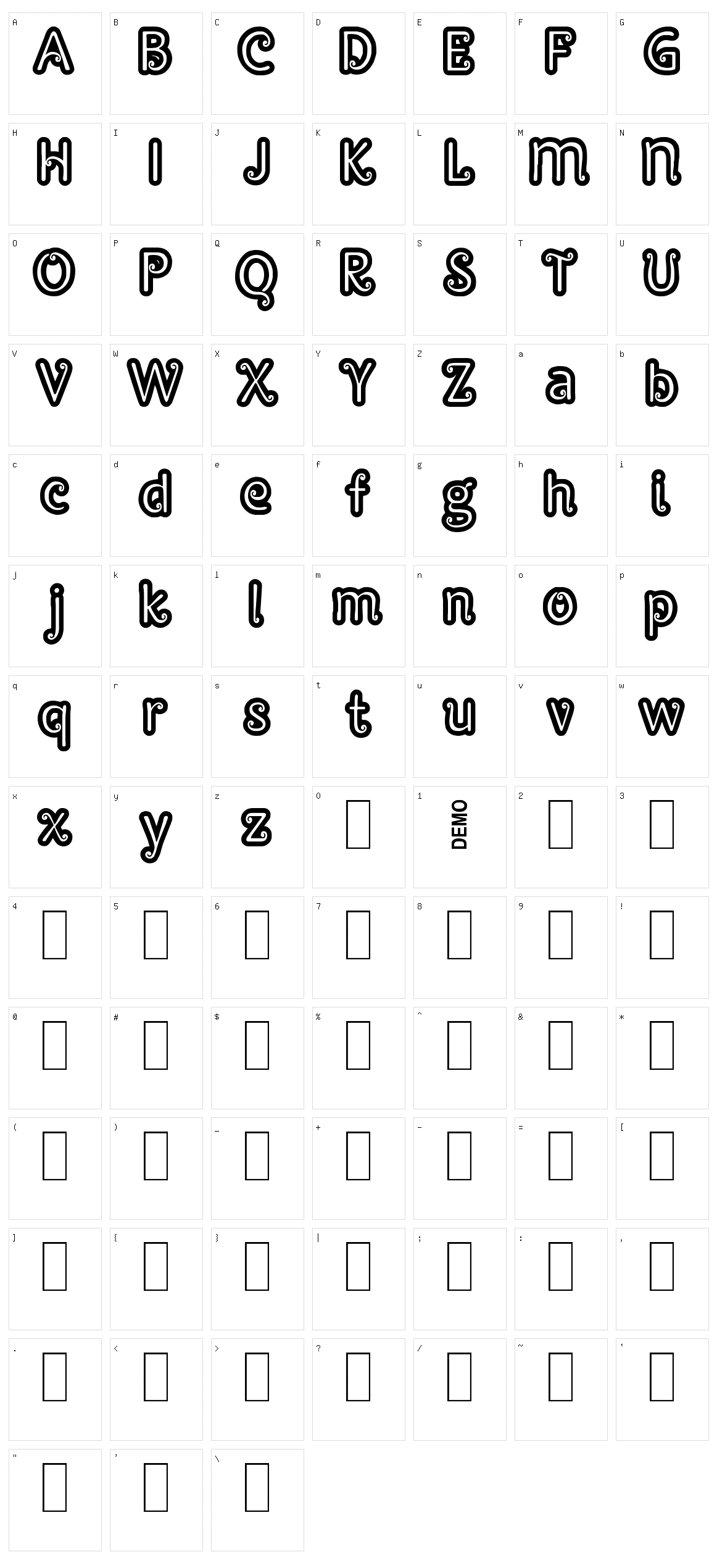 Pypats Character Set