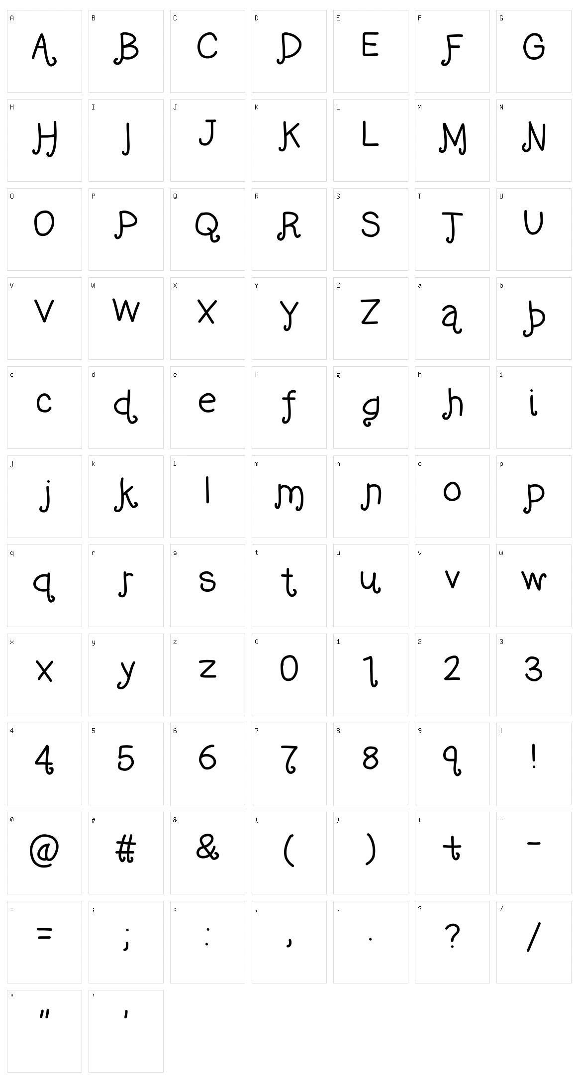 Ralph Character Set