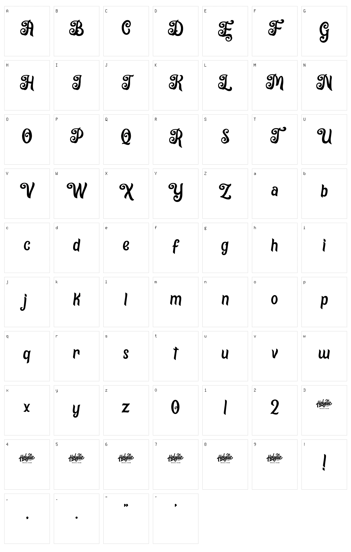 Rellieva Character Set