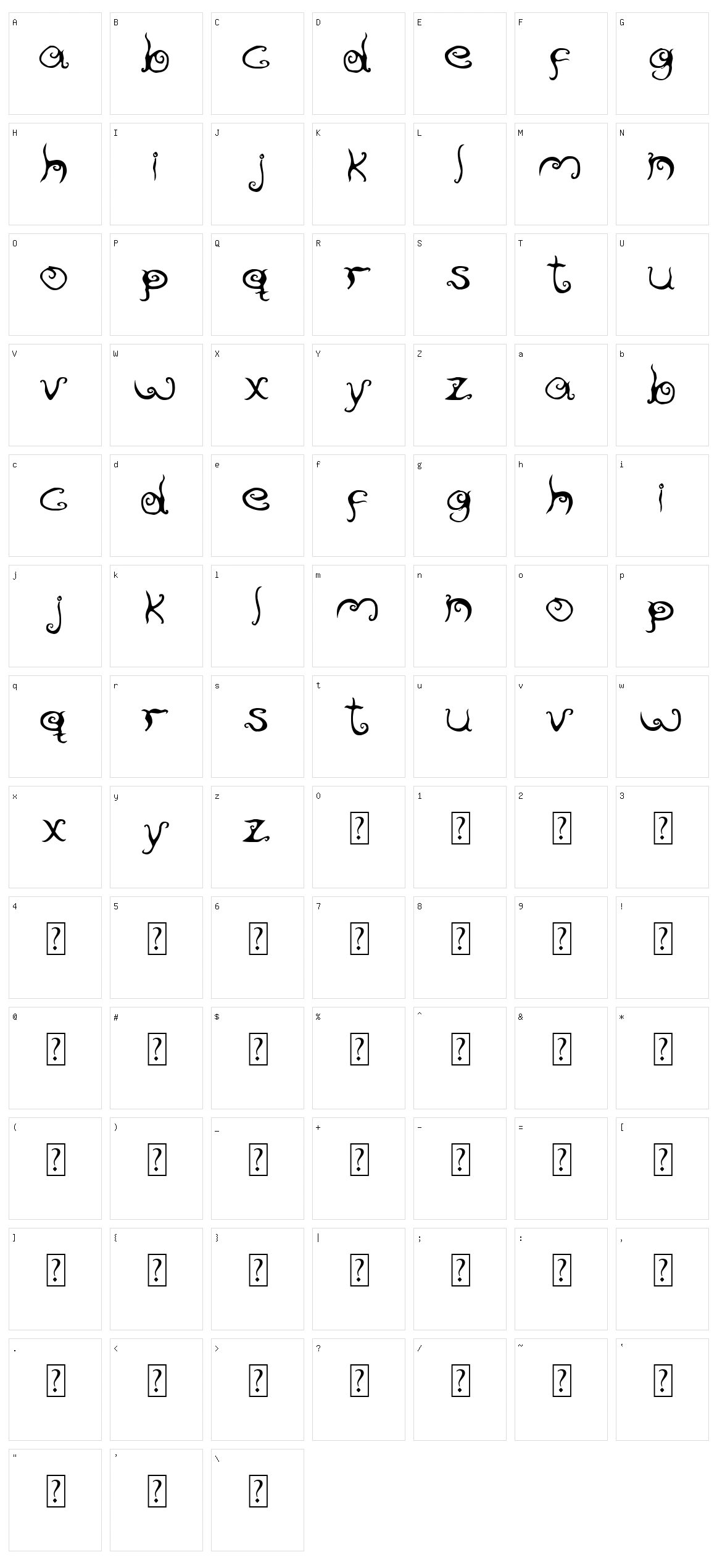 Reservoir Ink Character Set