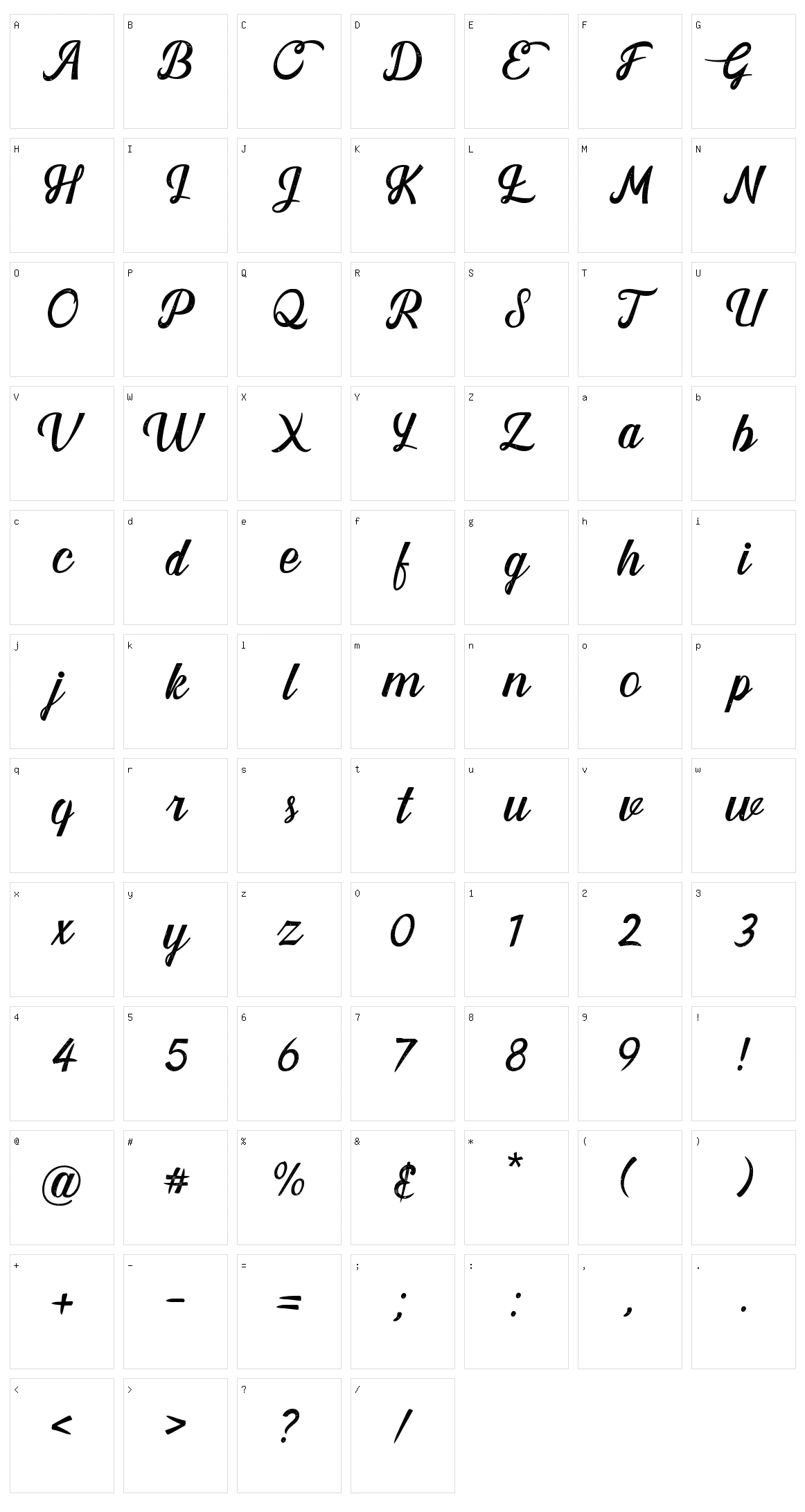 Dento Viola Character Set