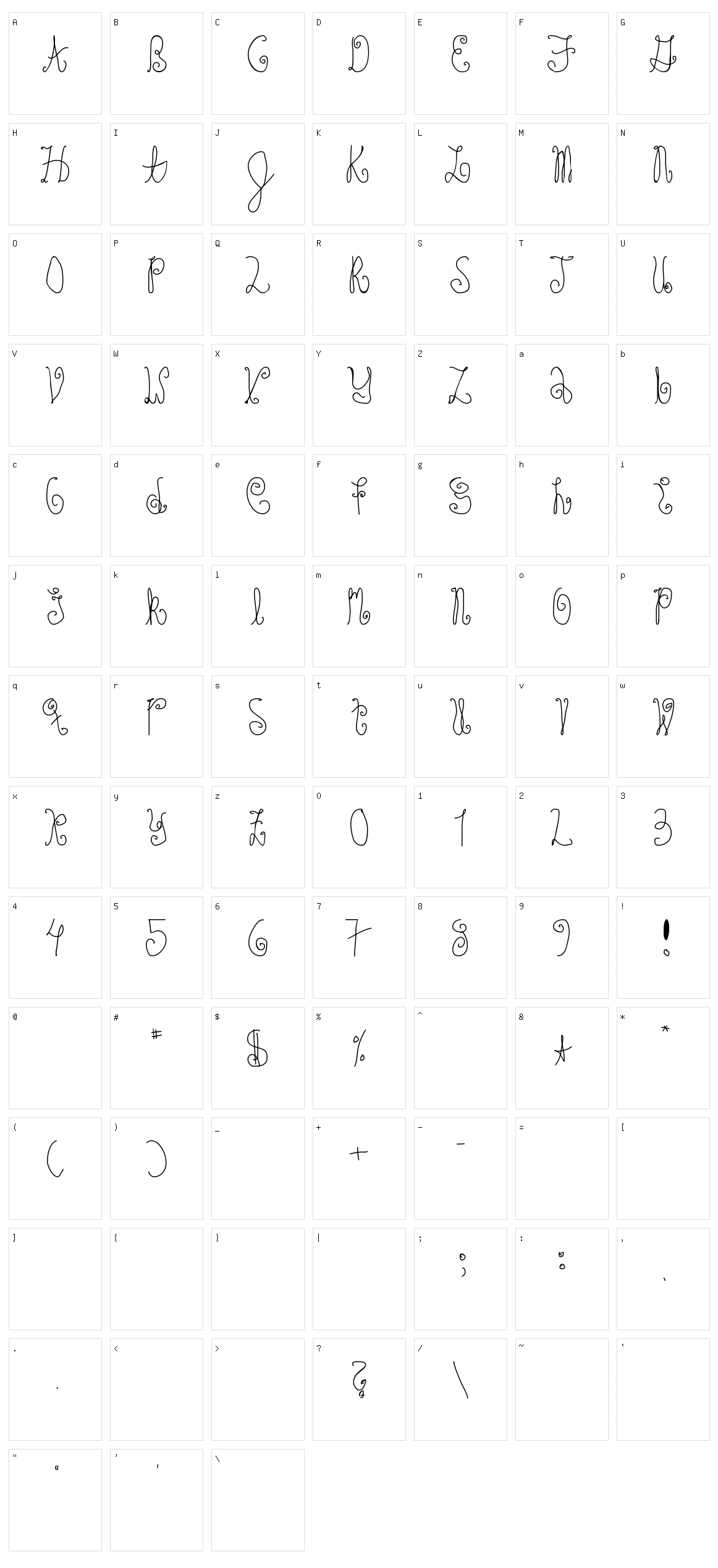 Schosszeit 1 Character Set