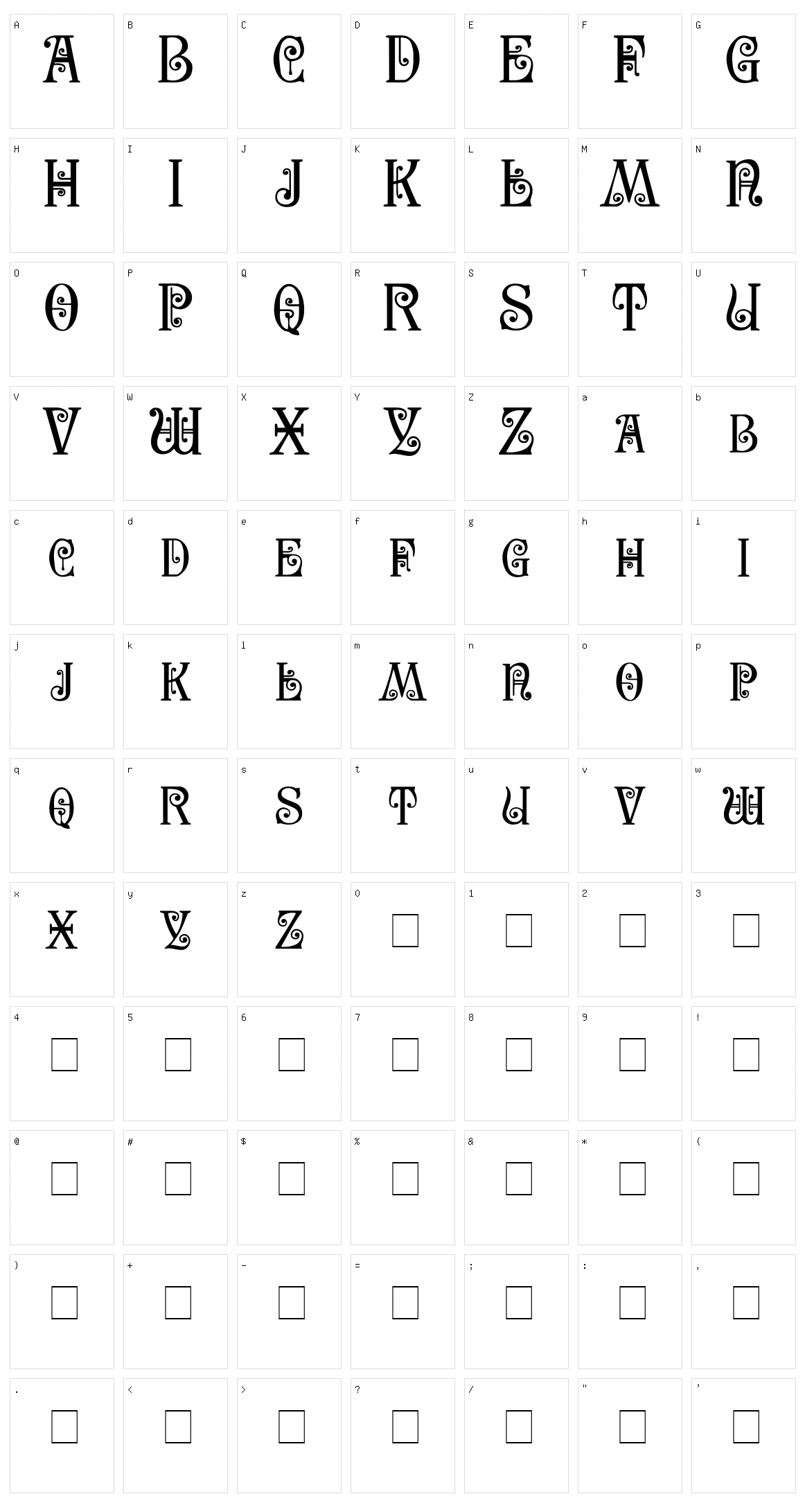 Secesja PL Character Set