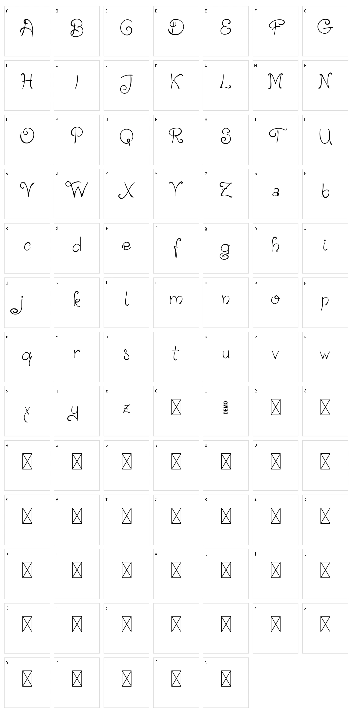 Stager Character Set