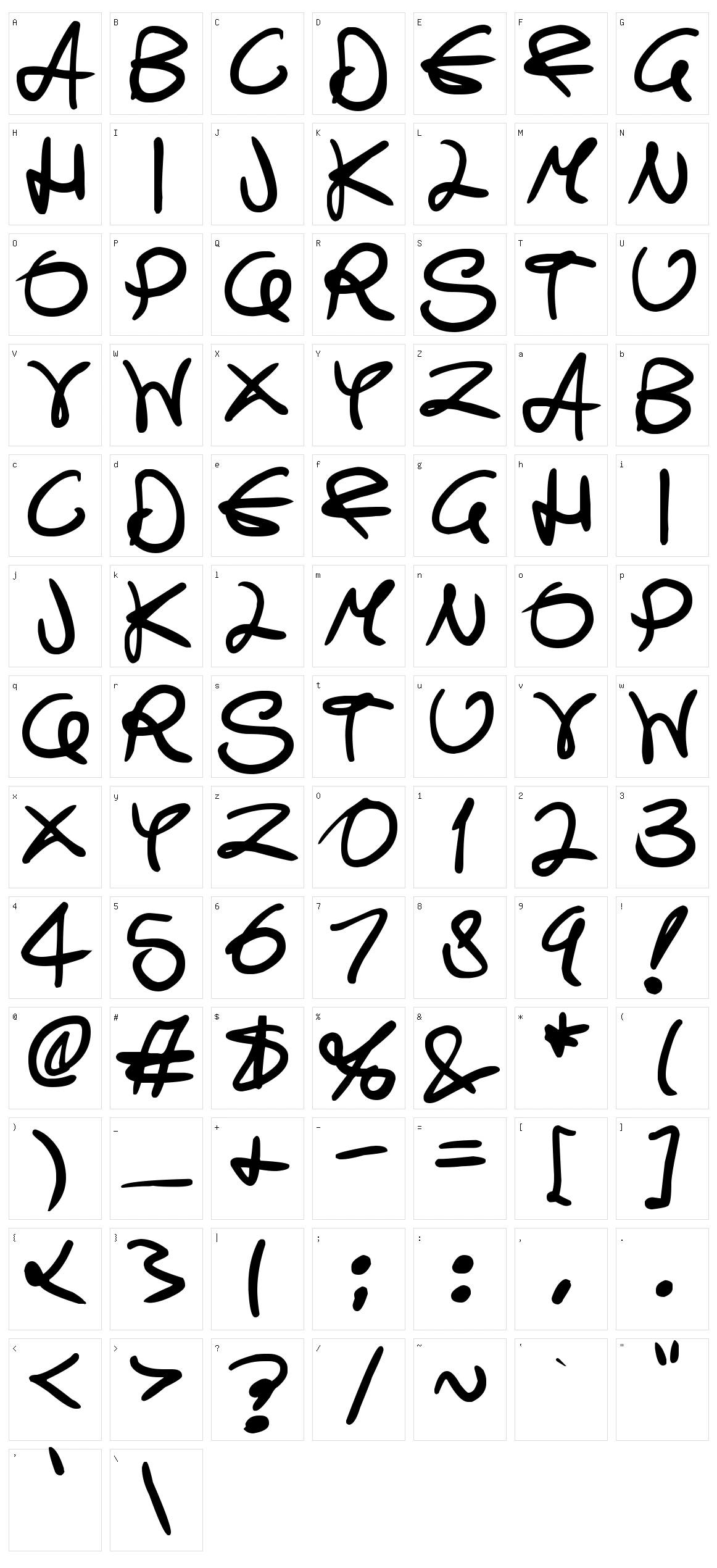 Swirly Curly Inks Character Set