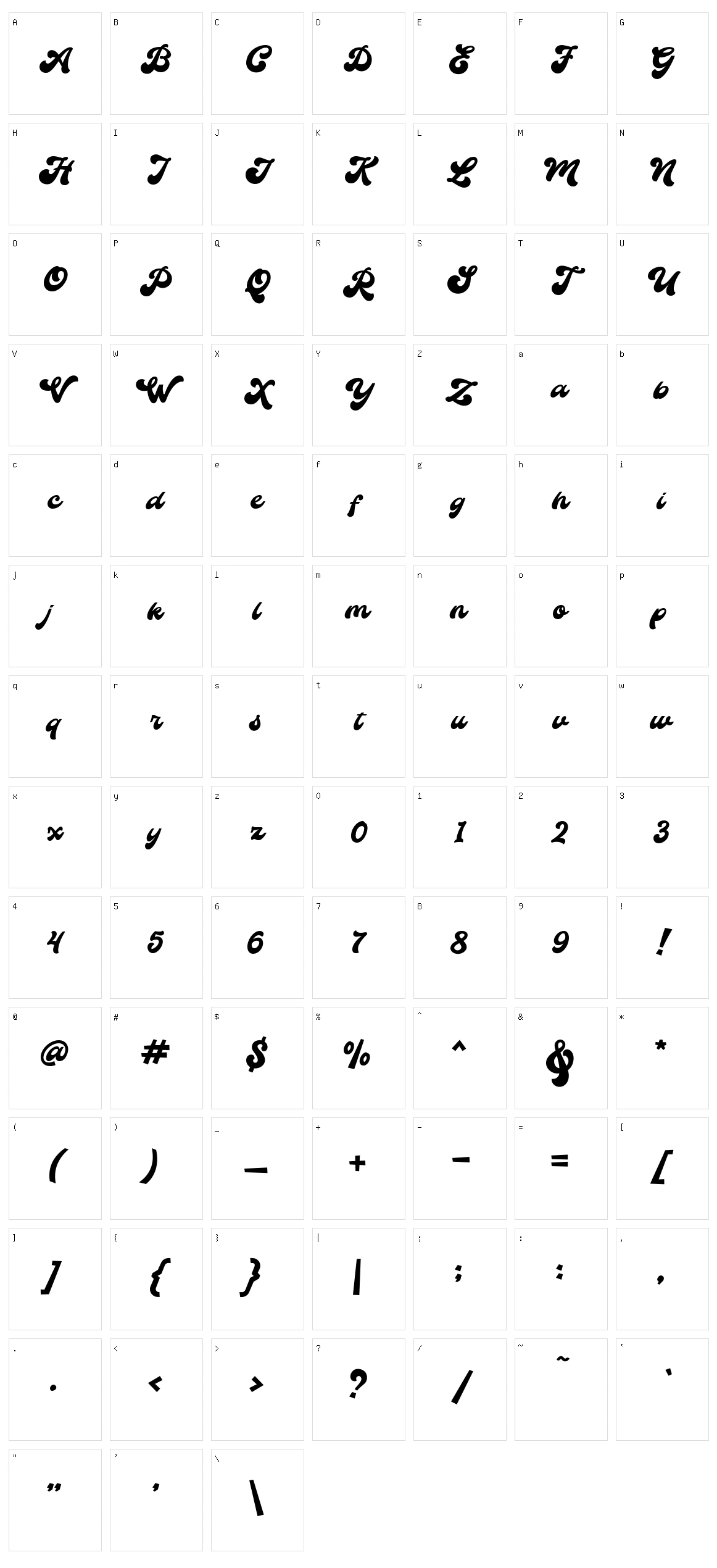 The Auratype Character Set