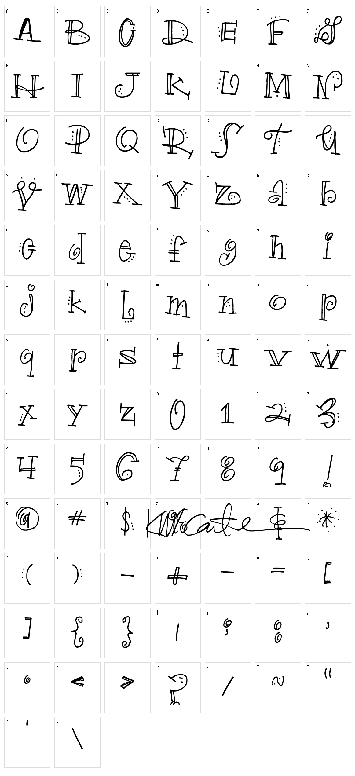 Truckle Character Set