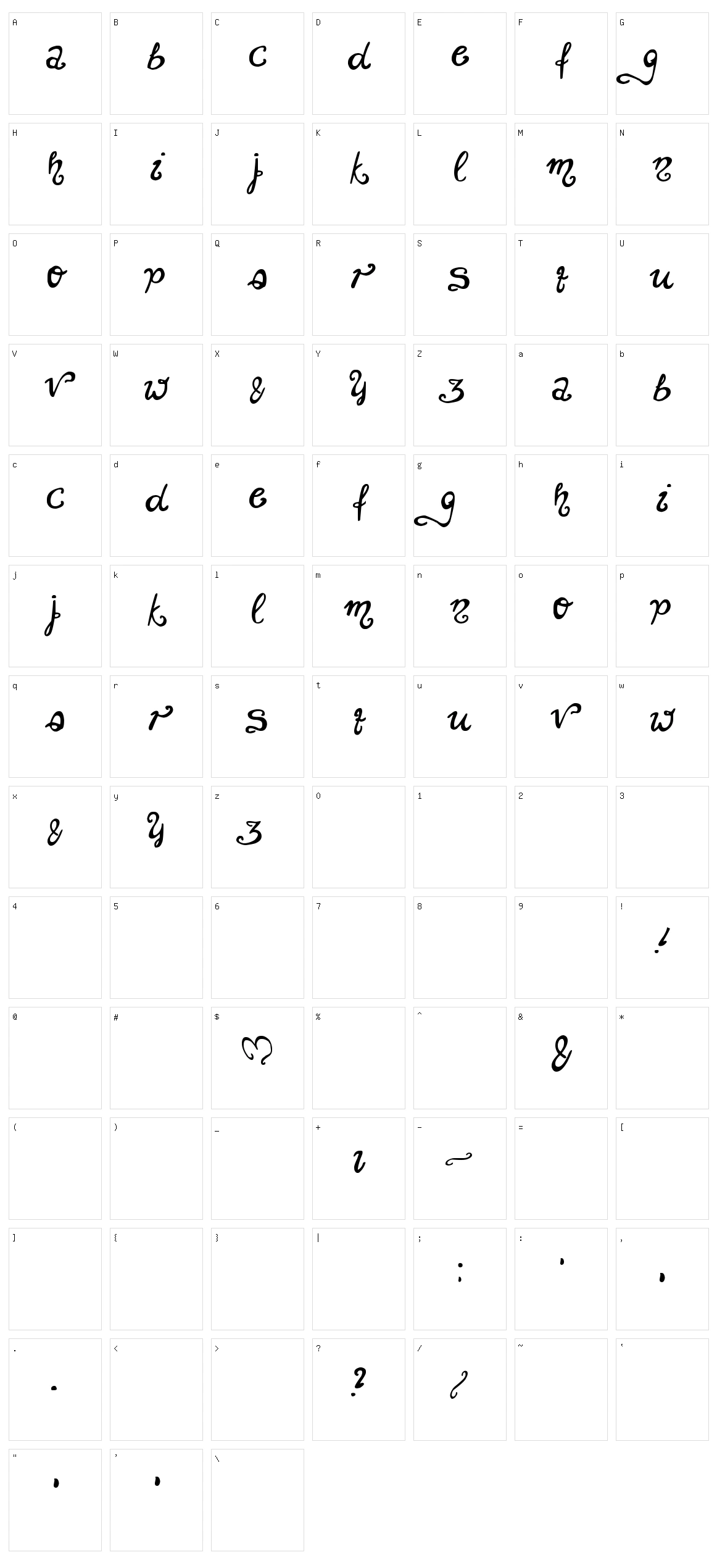 Unchanged Thoughts Character Set