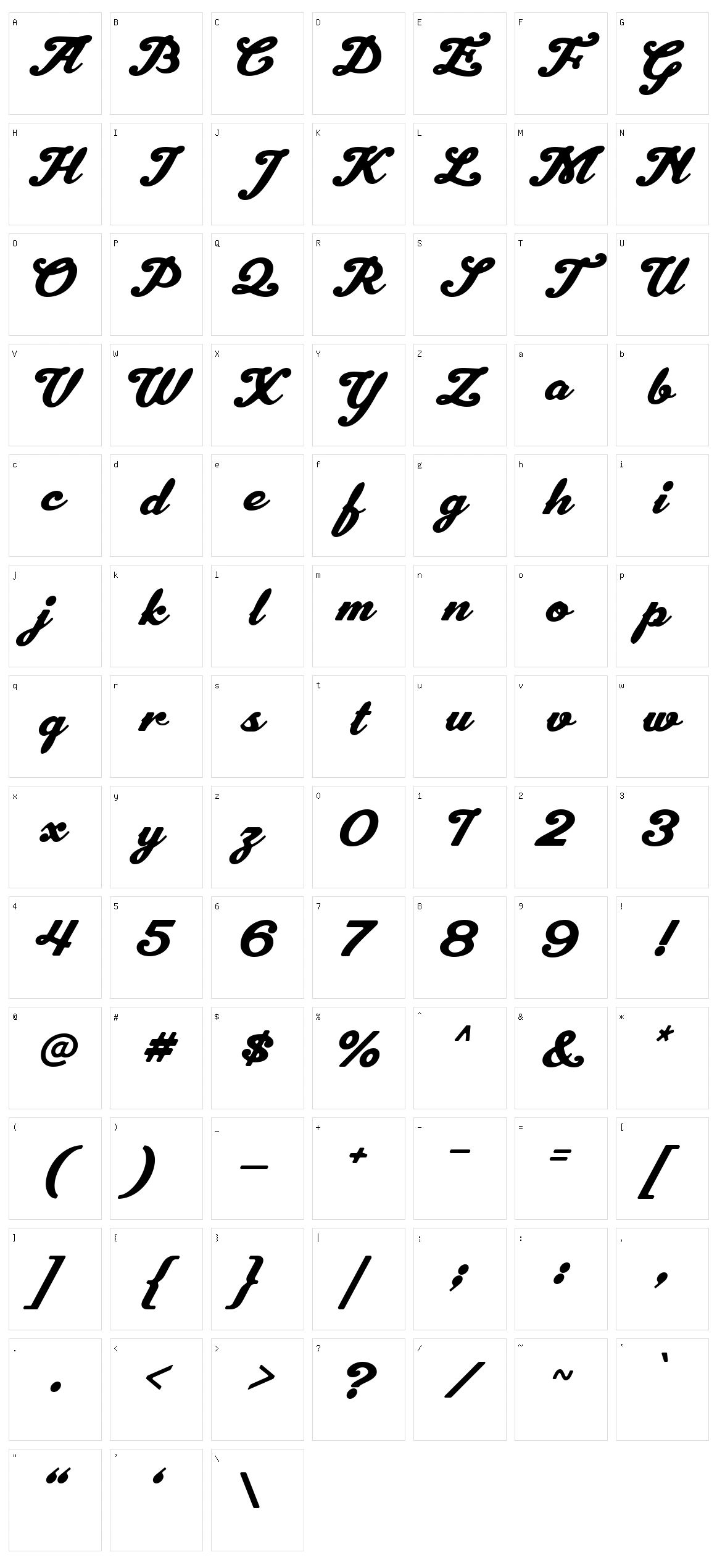 Derpache Character Set