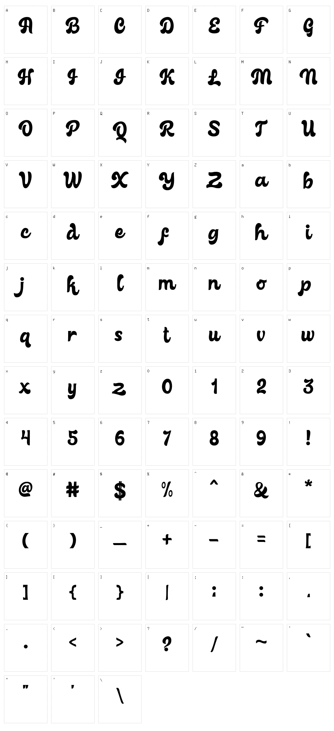 Danity Character Set
