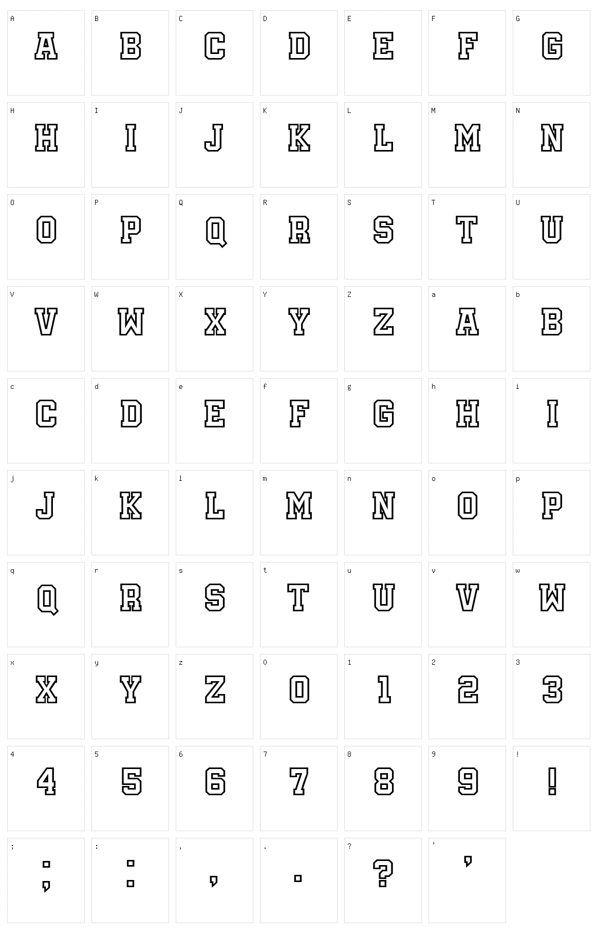 Academy Character Set