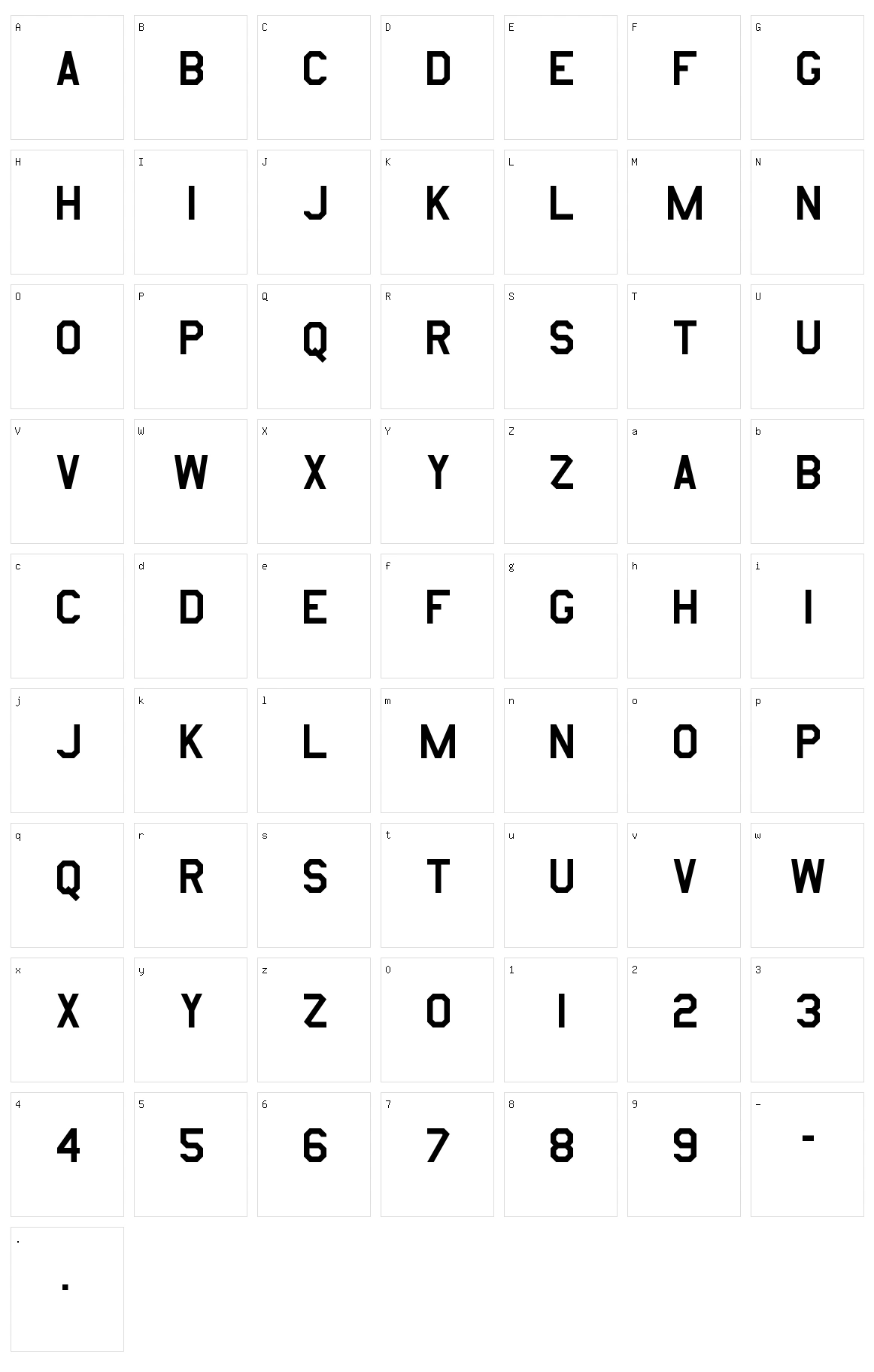 Amarillo USAF Character Set