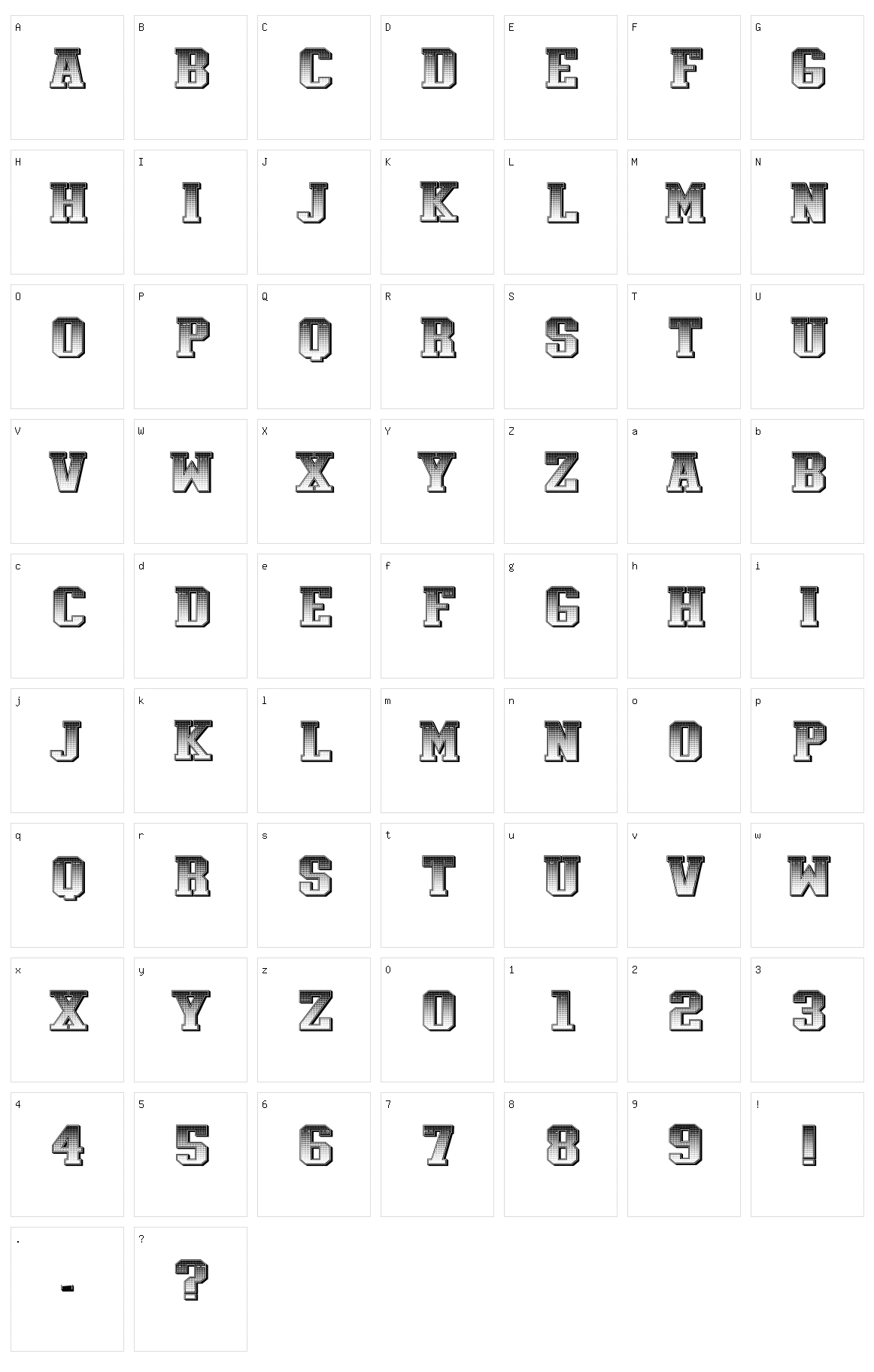 Athletica Character Set