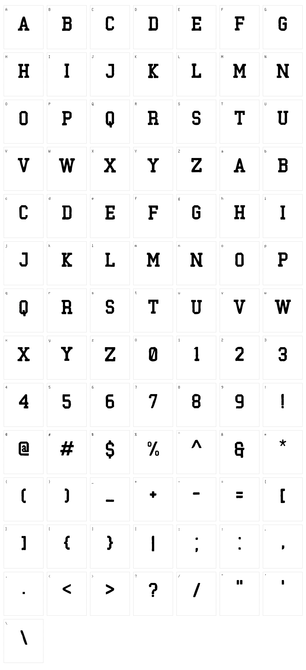 Black Milk Rough Character Set