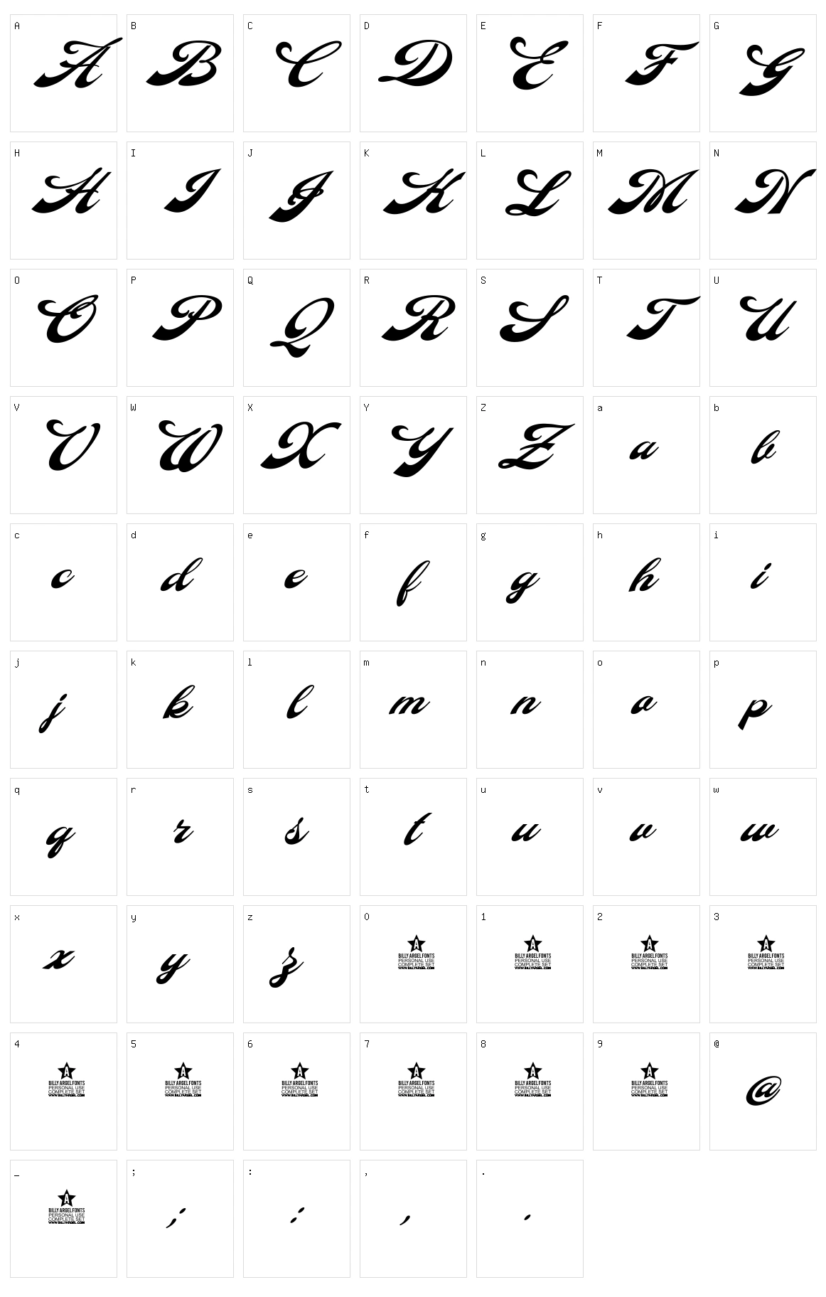 Diamonde Character Set