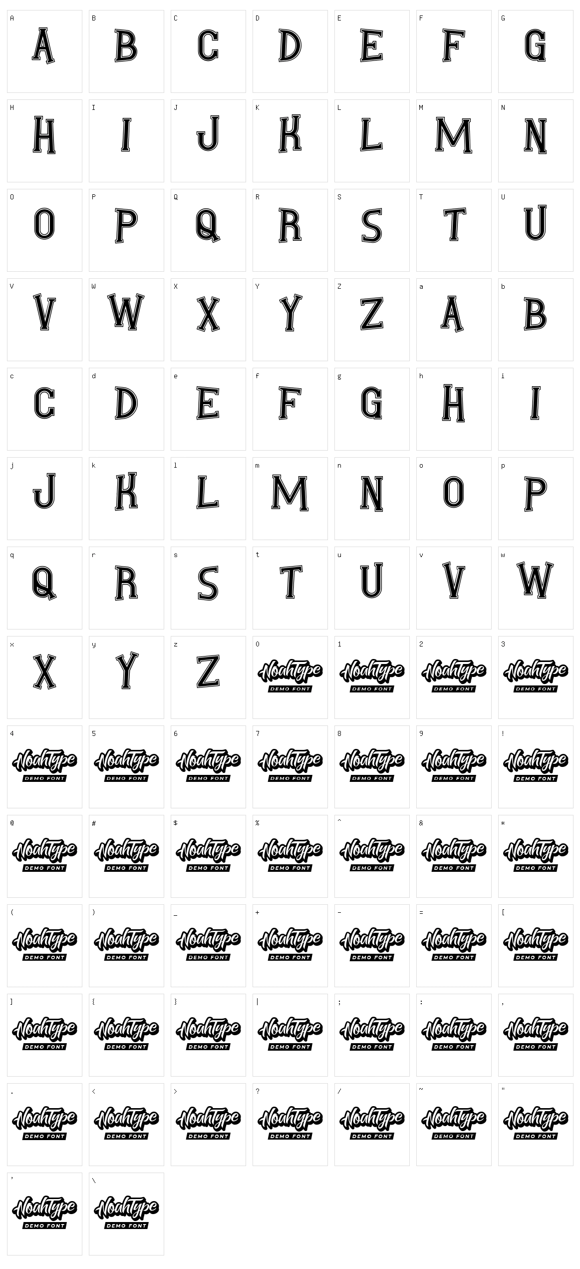 Bouncy Campus Character Set