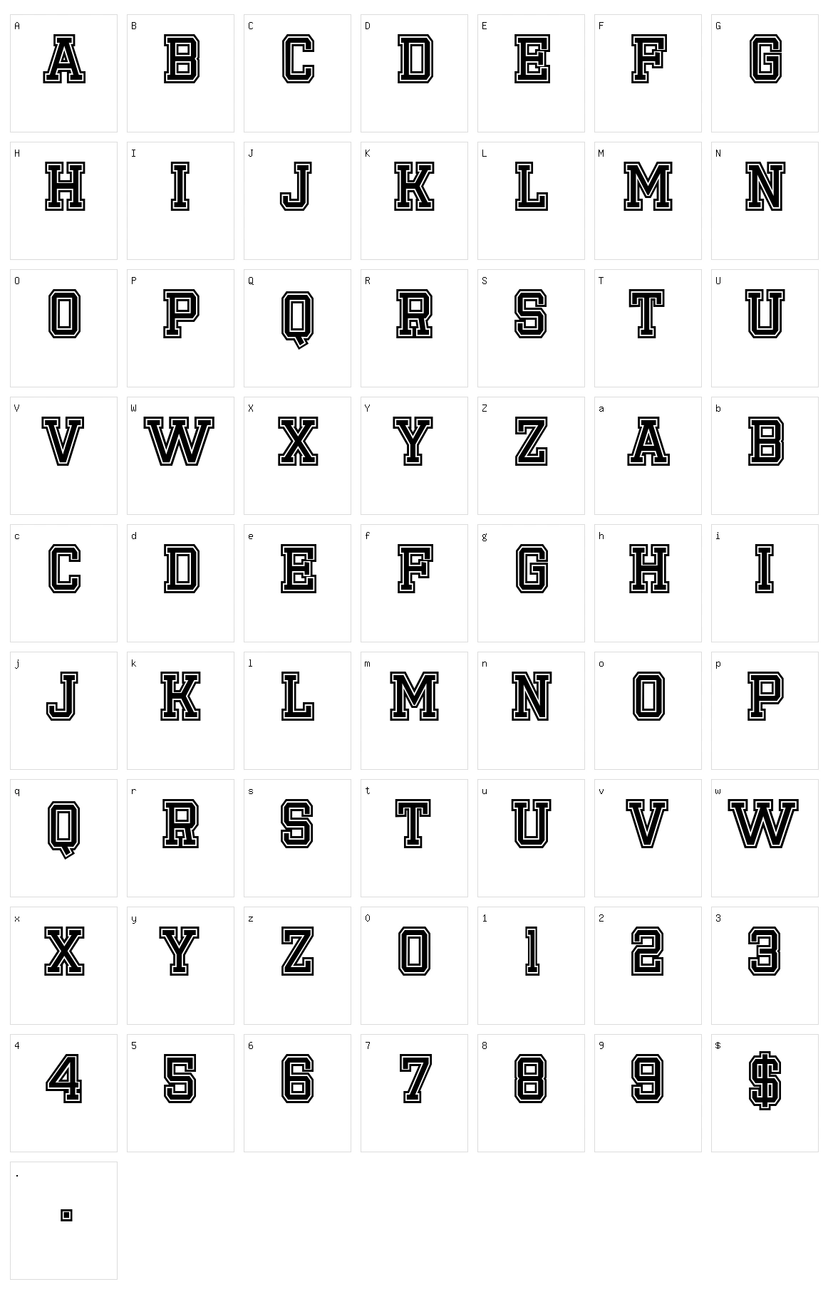 Emilio 20 Character Set
