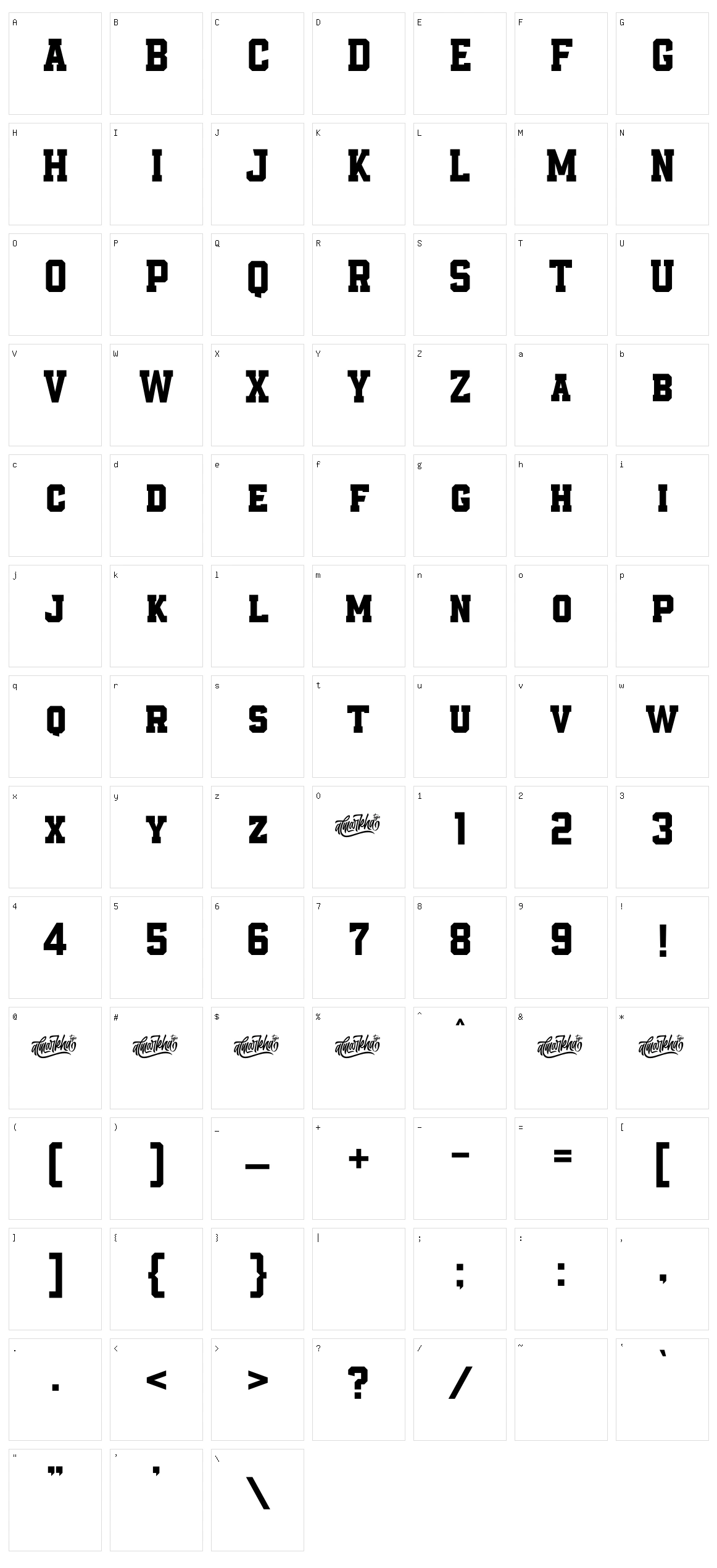 Empirez Character Set