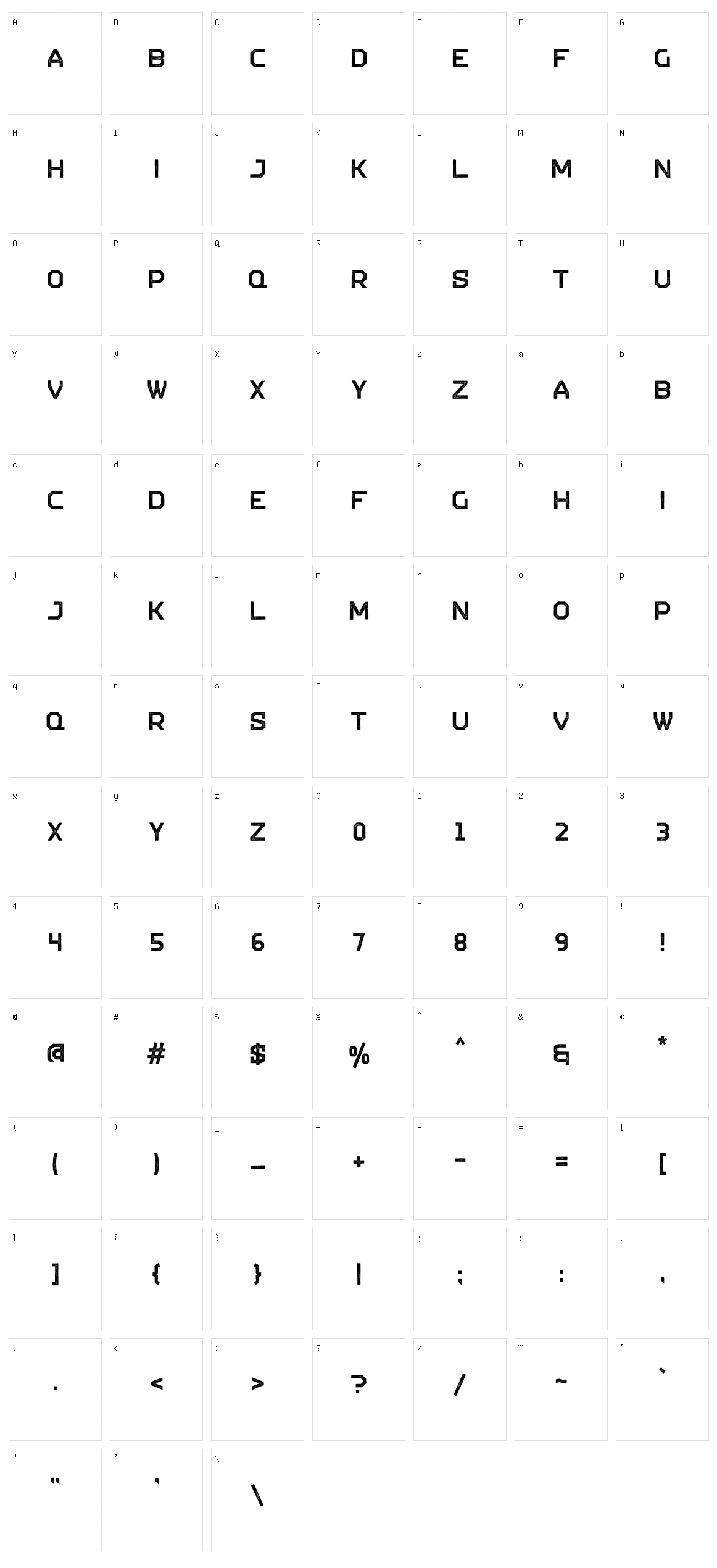 Geir Character Set