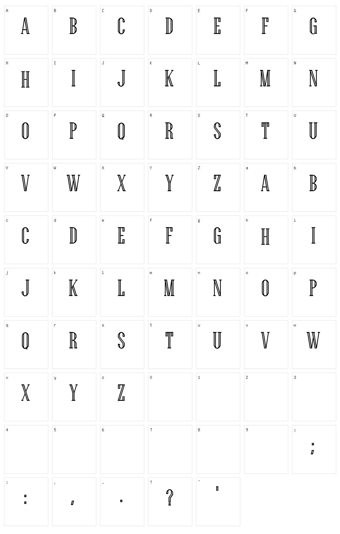 Generalissimo Character Set