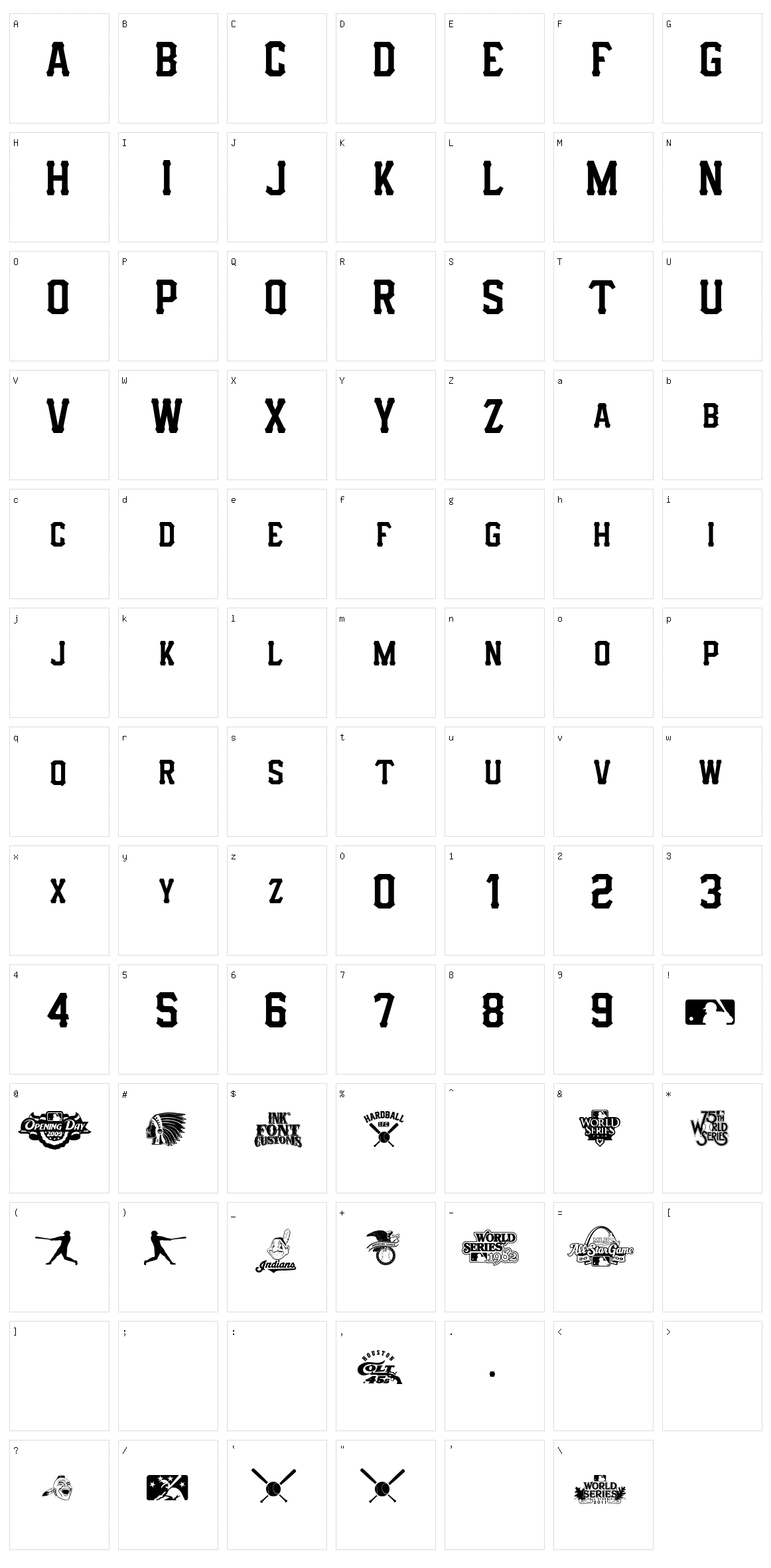 IFC Hardball Character Set