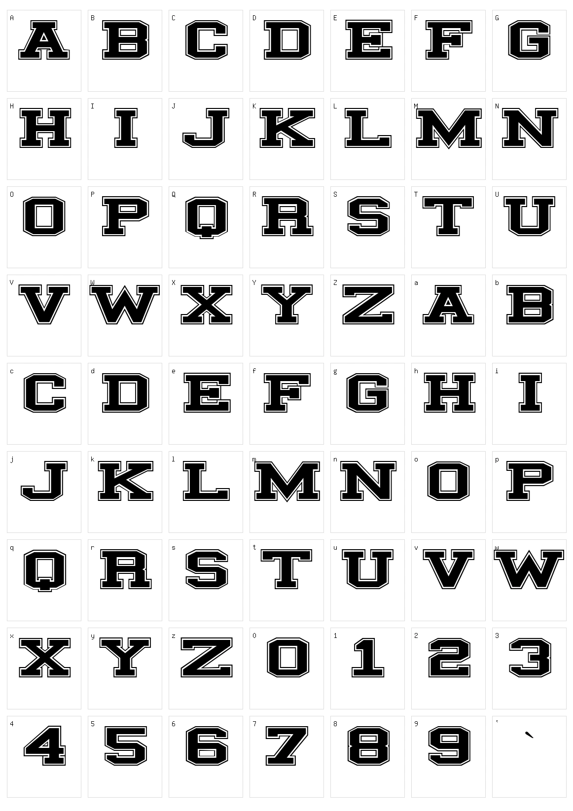 Illinois Block Character Set