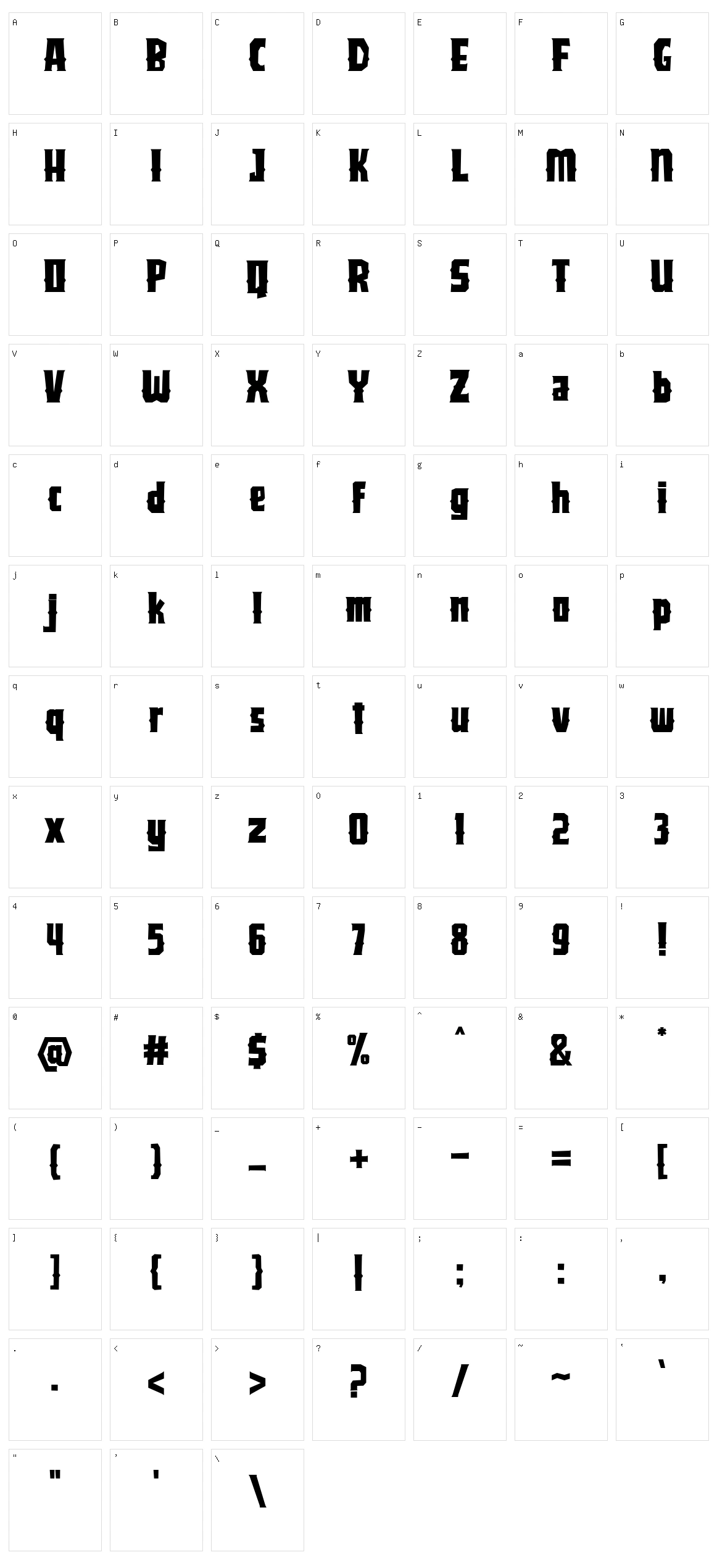 Jackster Character Set