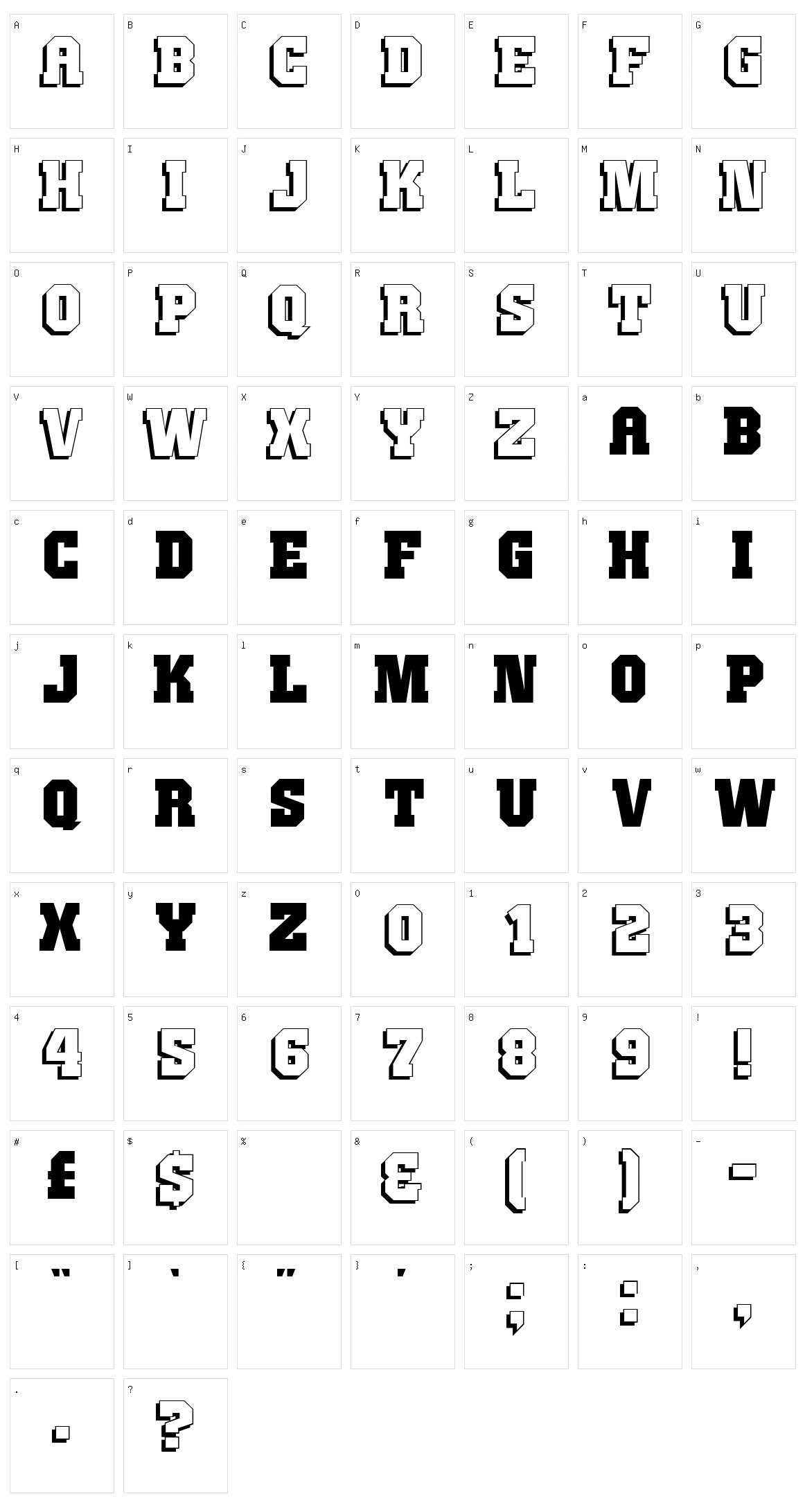 JimThorpe Character Set